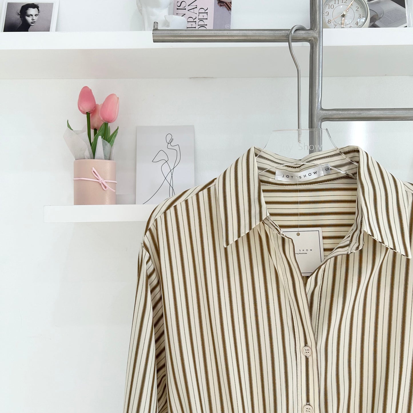 striped shirtdress