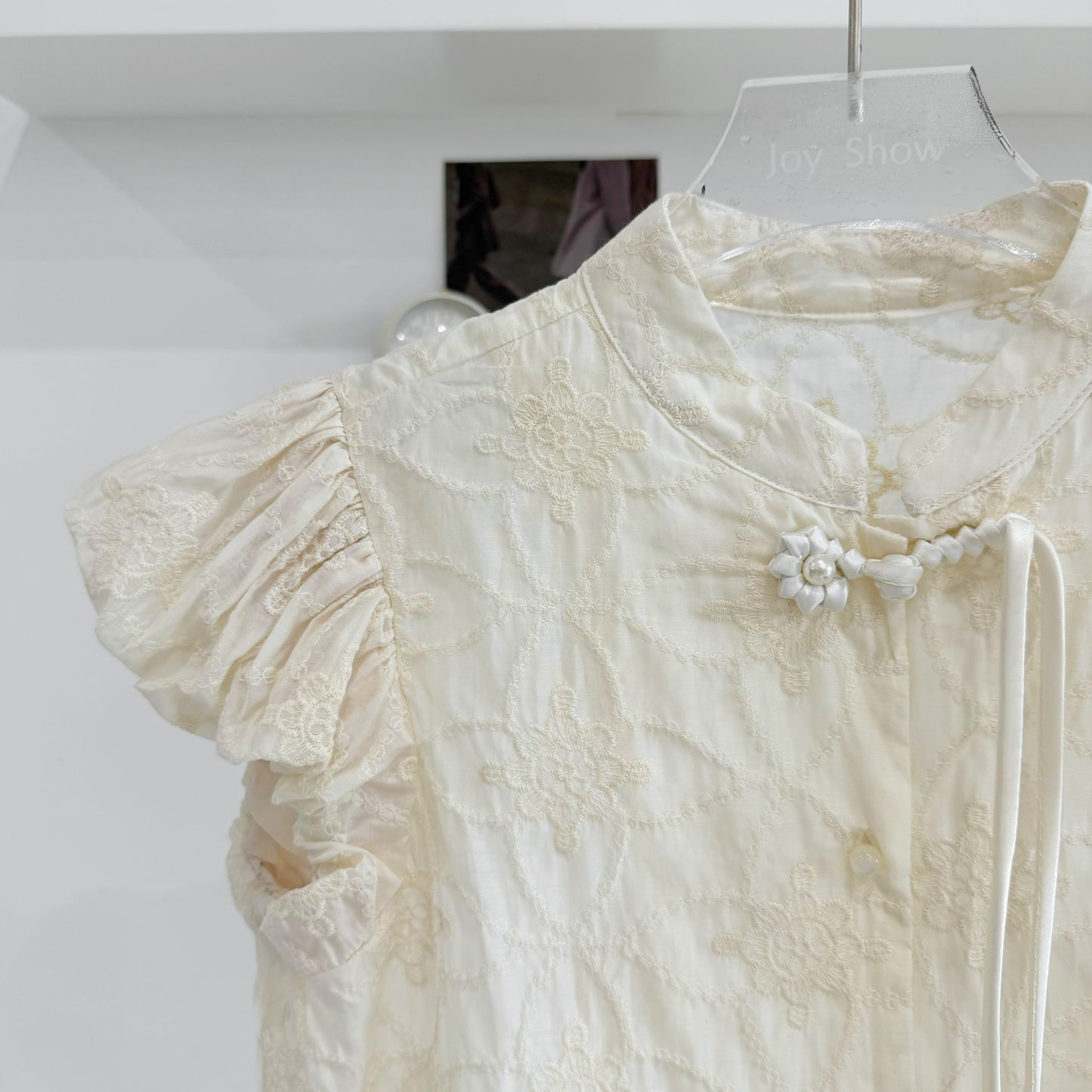 Qipao-inspired short-sleeve shorts set