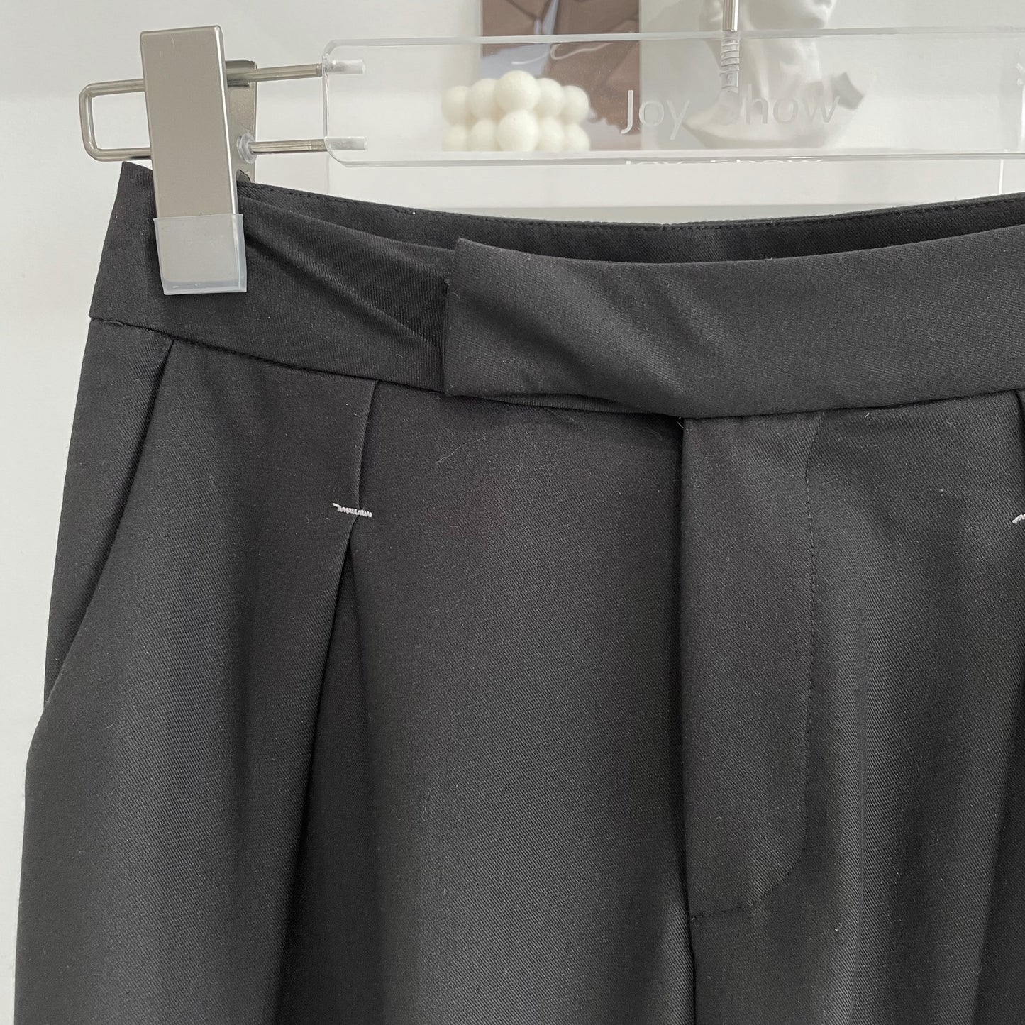 High-Waisted Wide-Leg Suit Trousers