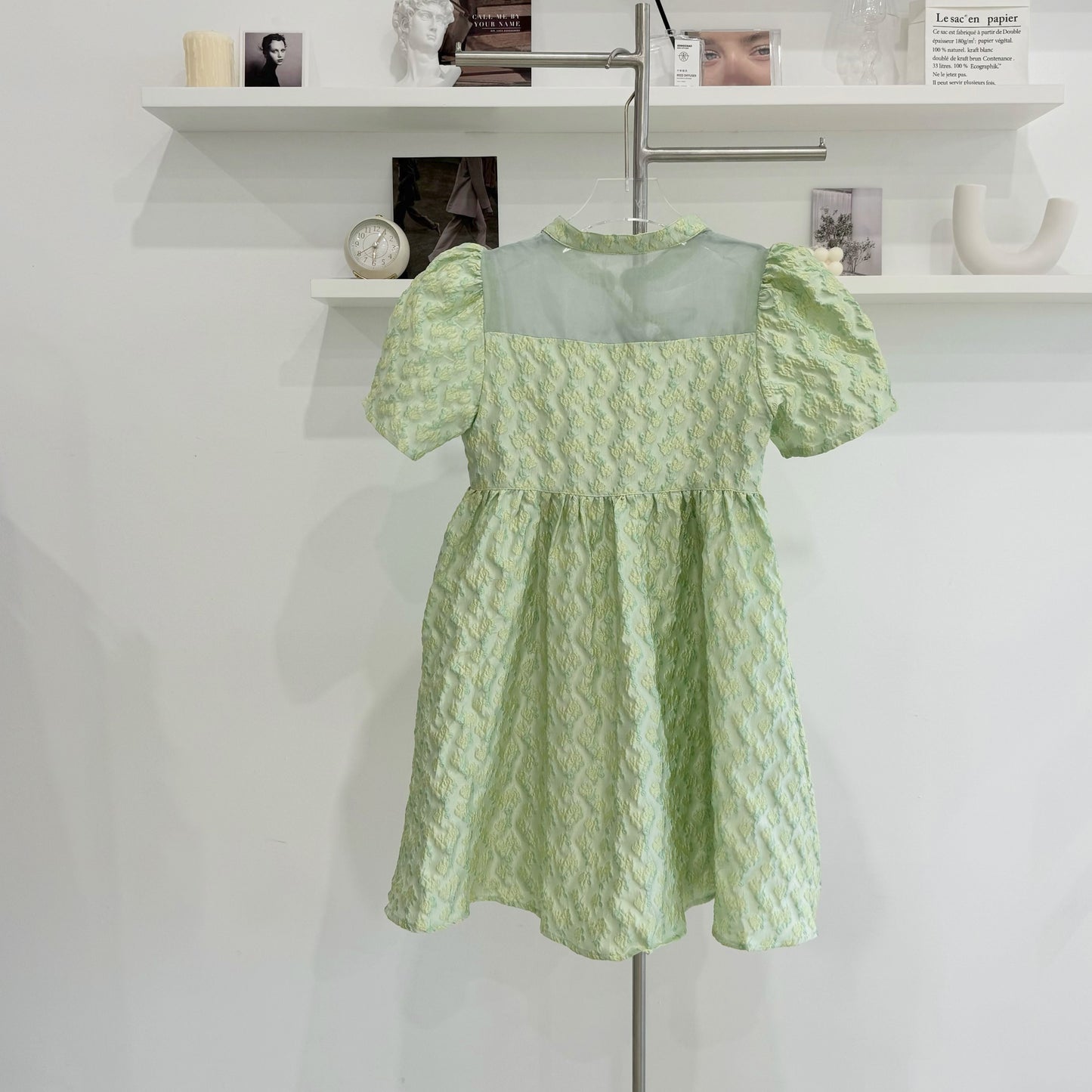 Qipao-inspired short-sleeve dress