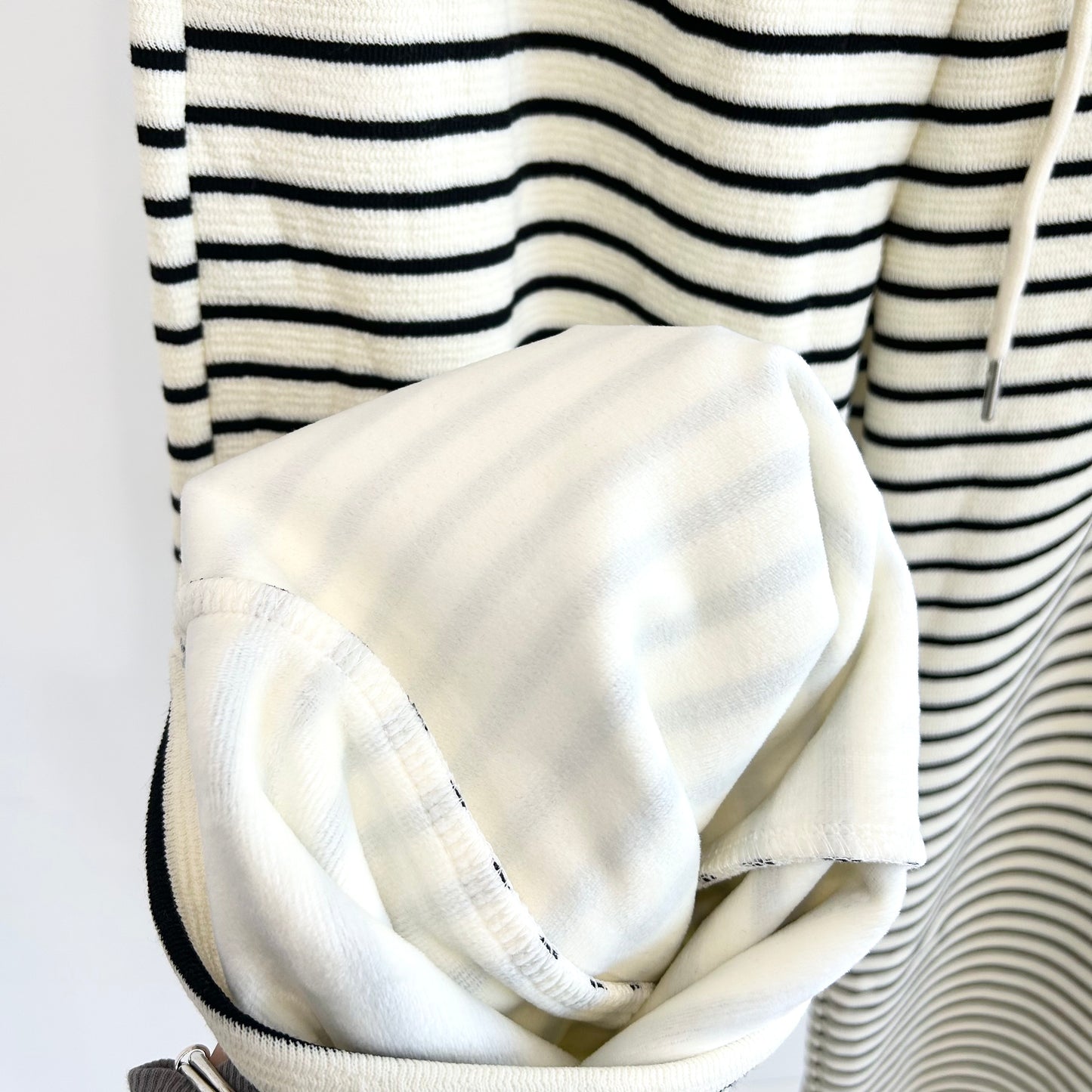 Striped Drawstring Fleece Pants