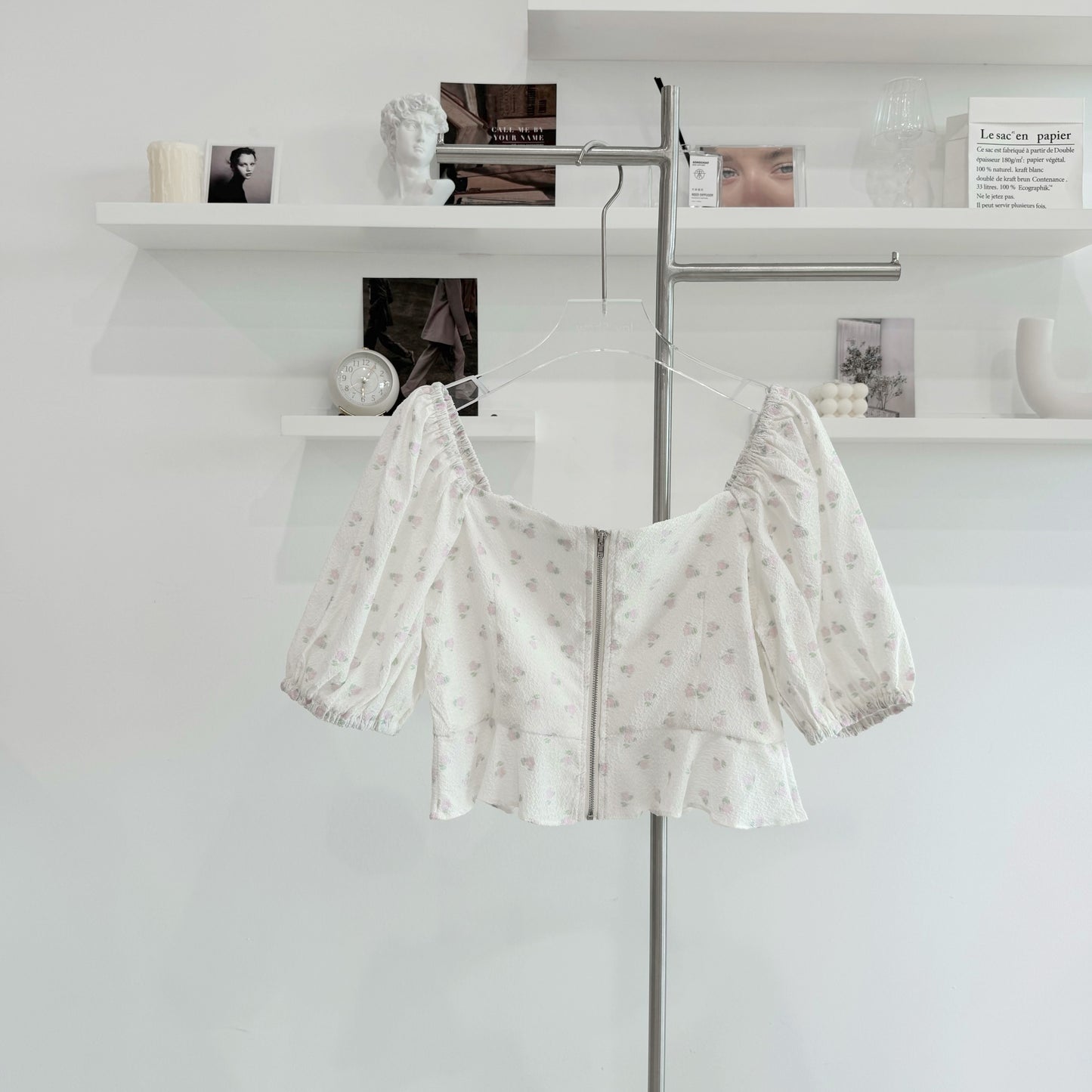 Floral short-sleeve top