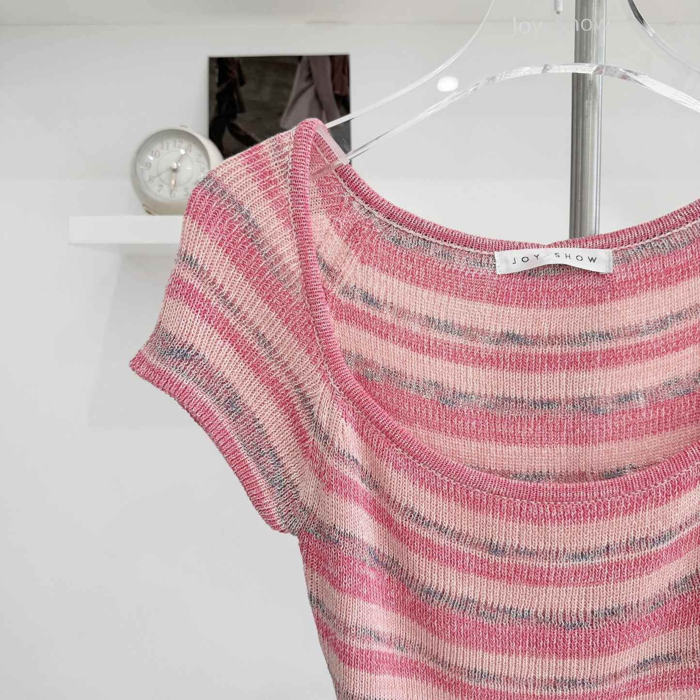 Striped knit short-sleeve