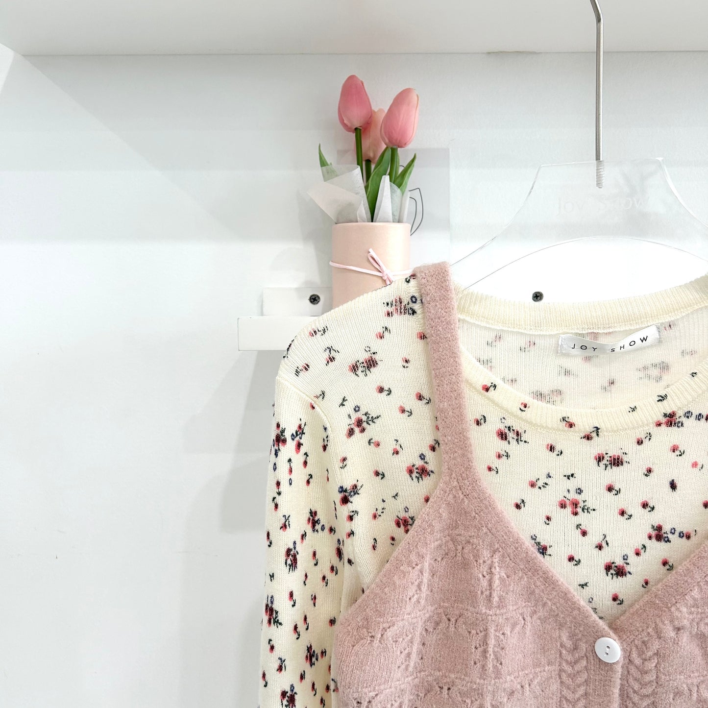 Floral waistcoat two-piece set