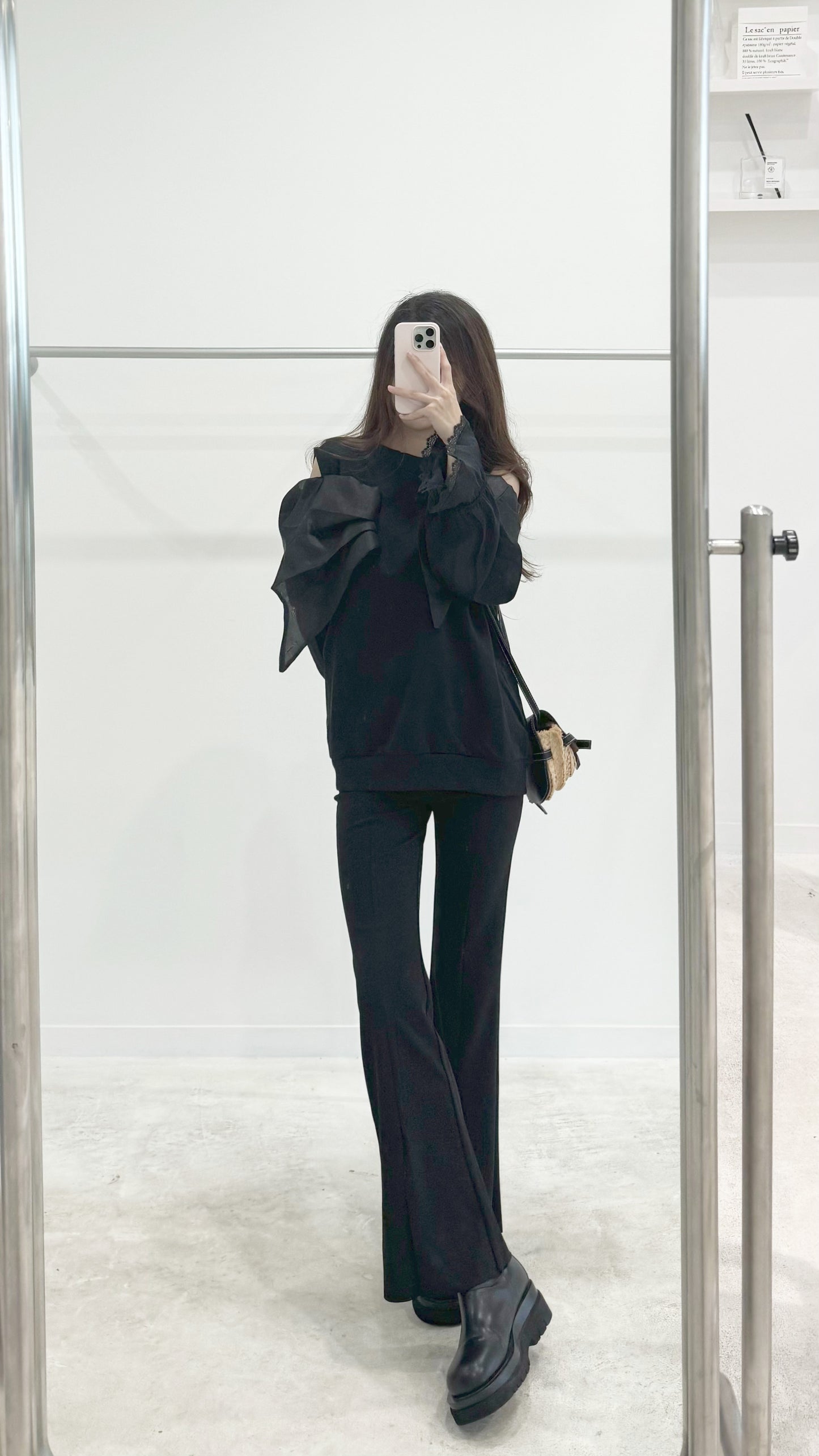 Mesh sleeve hoodie