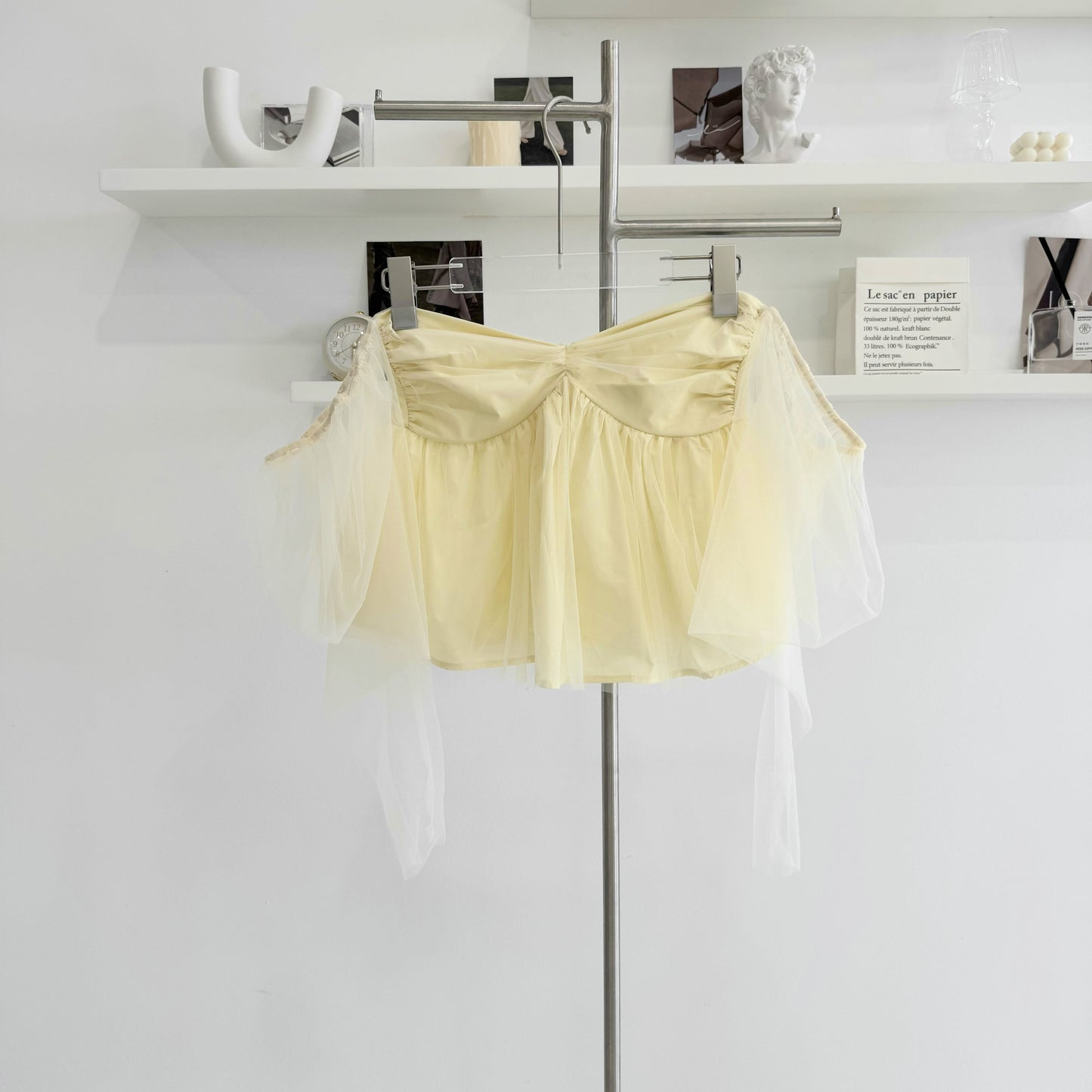 Detachable sleeve mesh short top