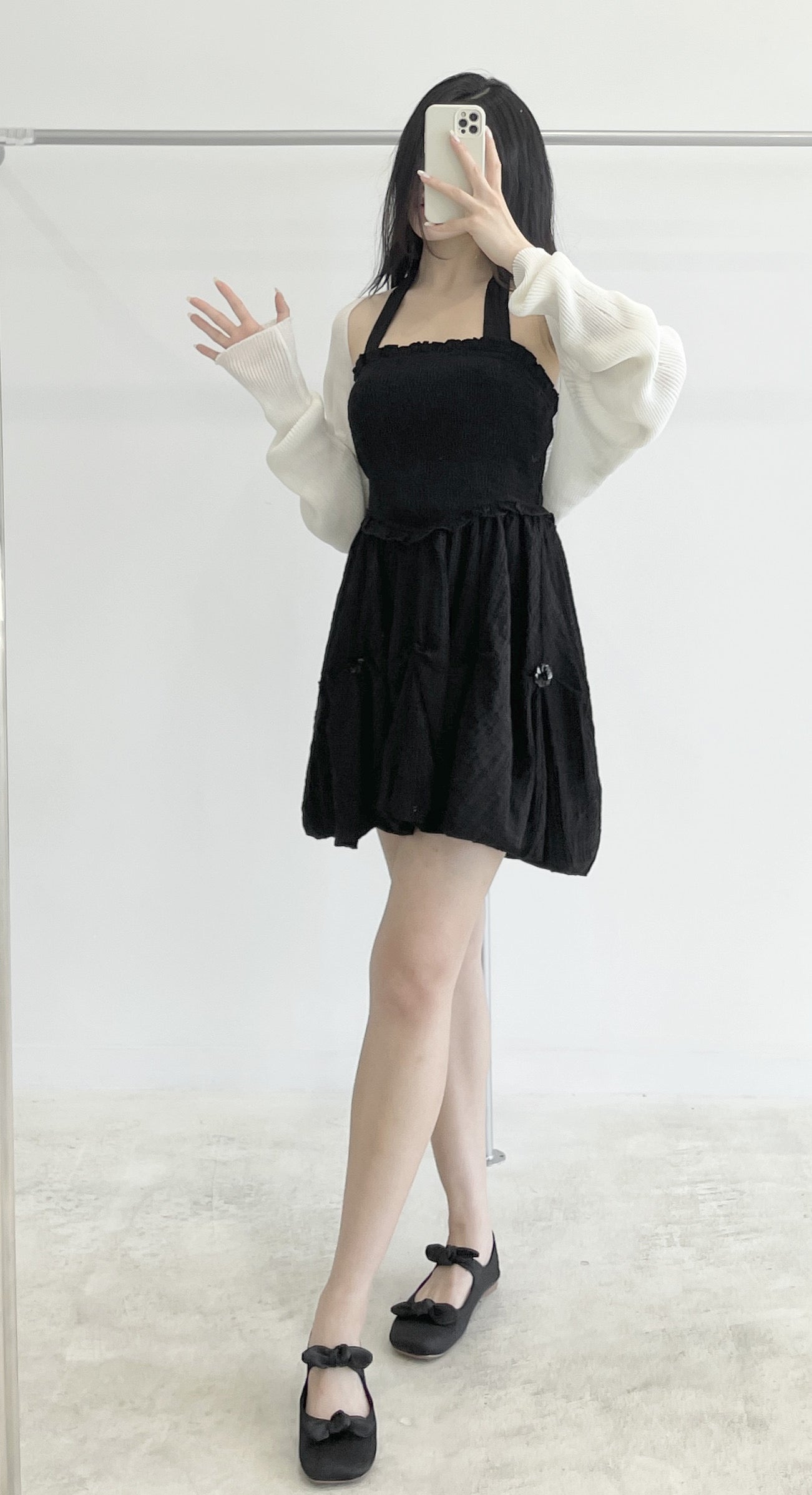 Halter-neck short dress