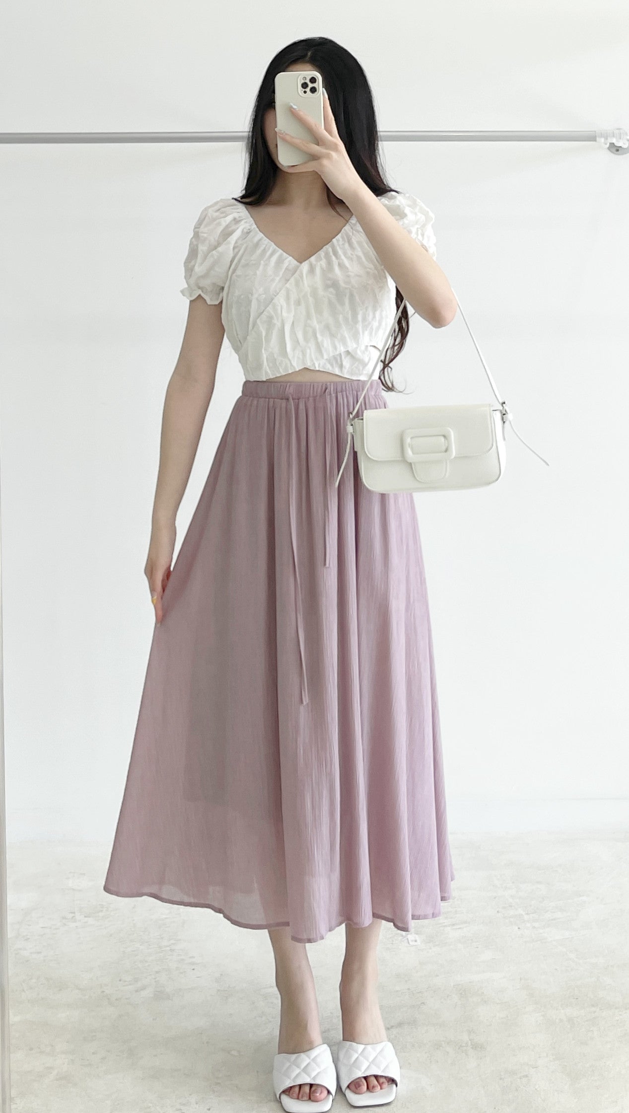 Cross-over short-sleeve cropped top