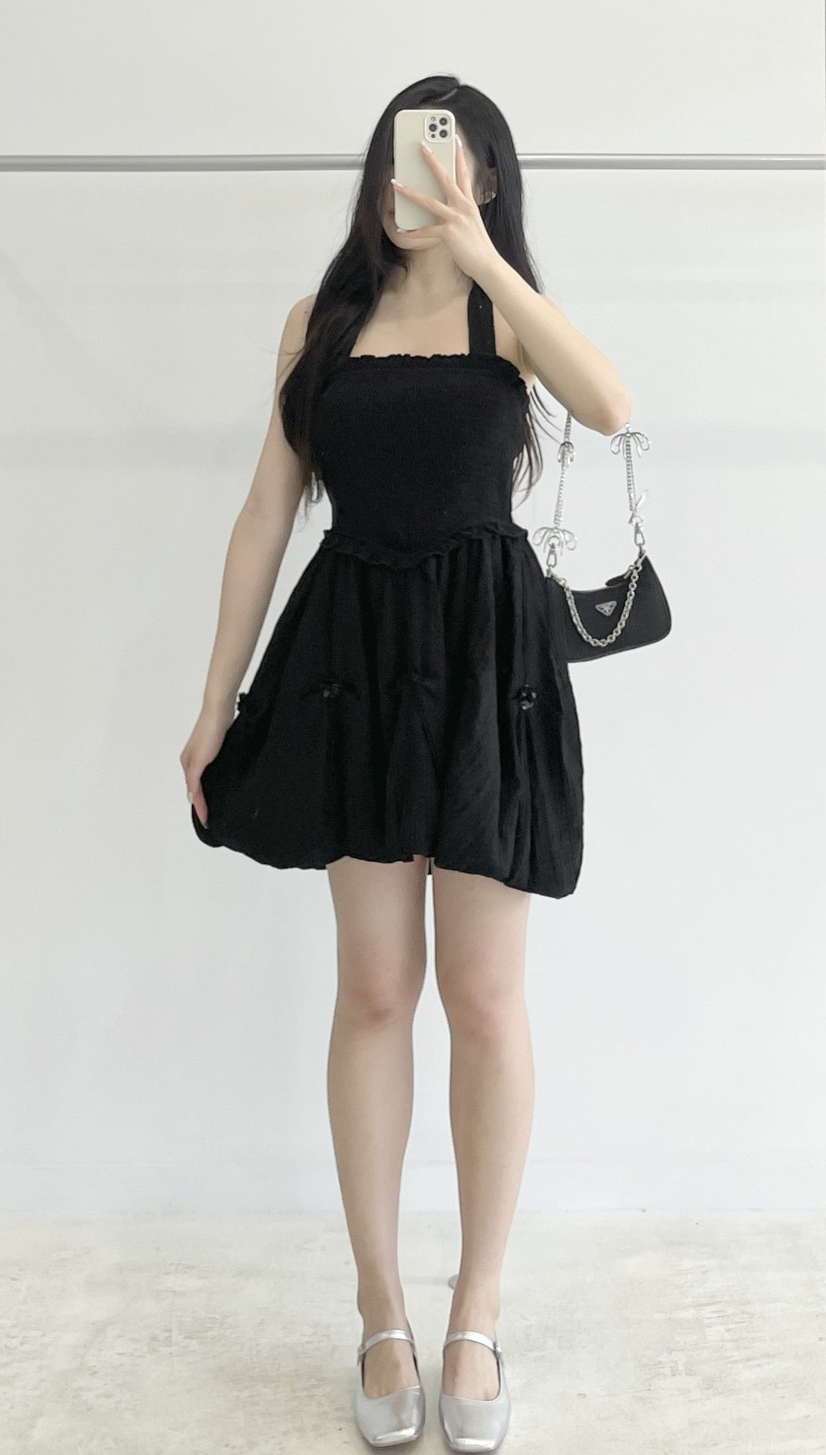 Halter-neck short dress