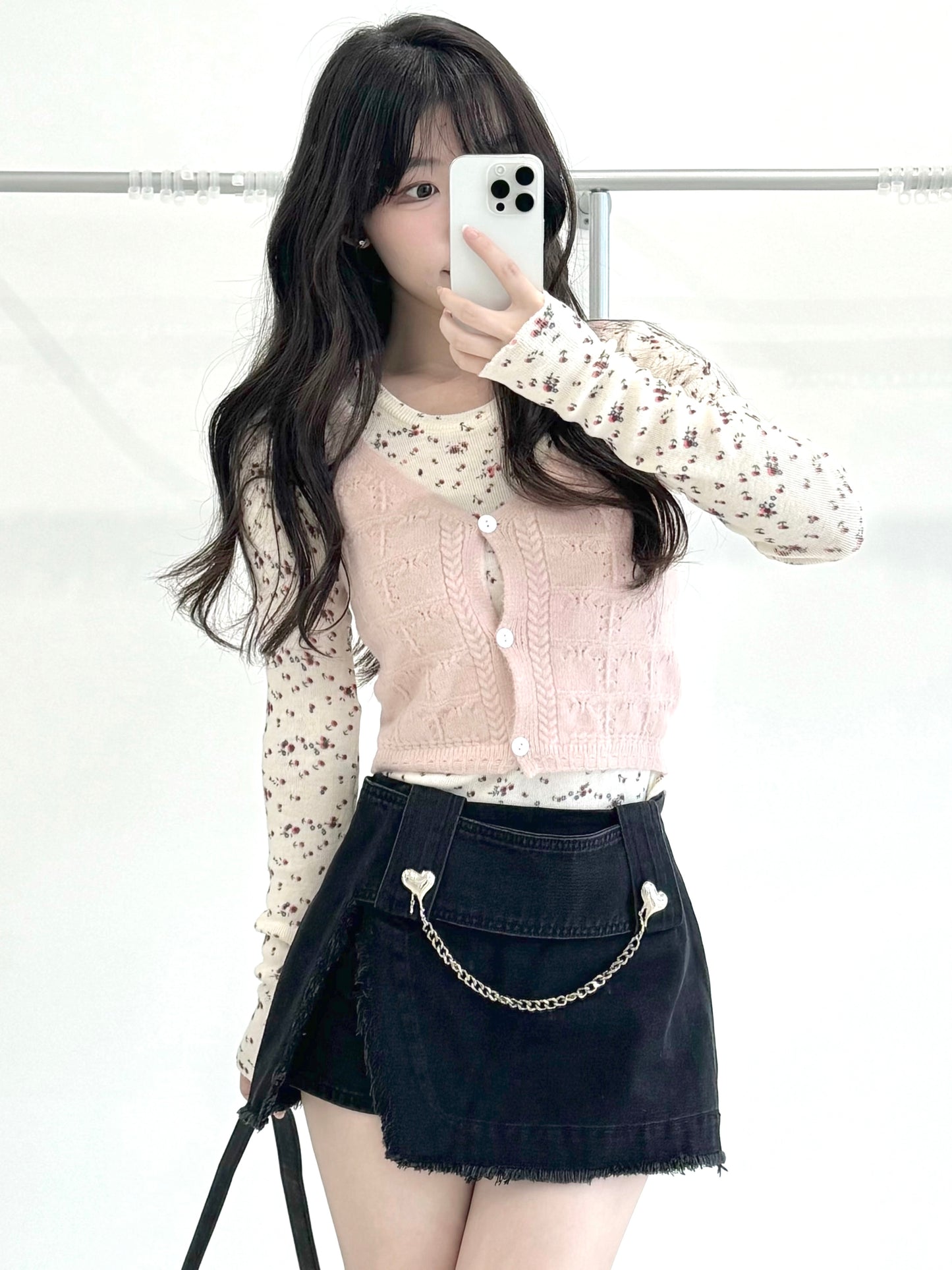 Floral waistcoat two-piece set