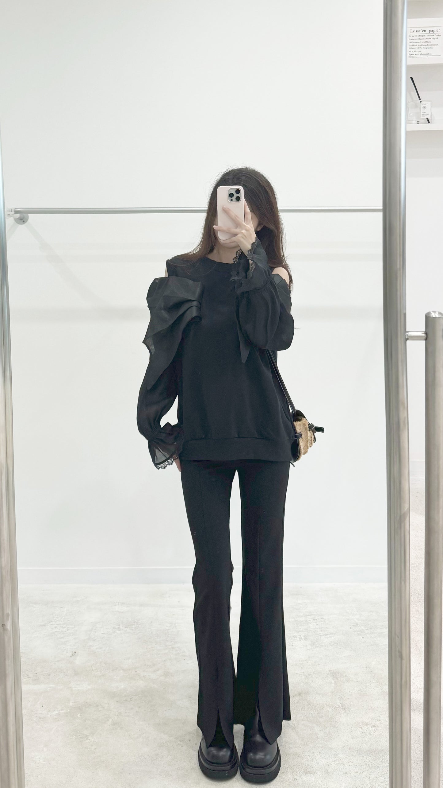 Mesh sleeve hoodie