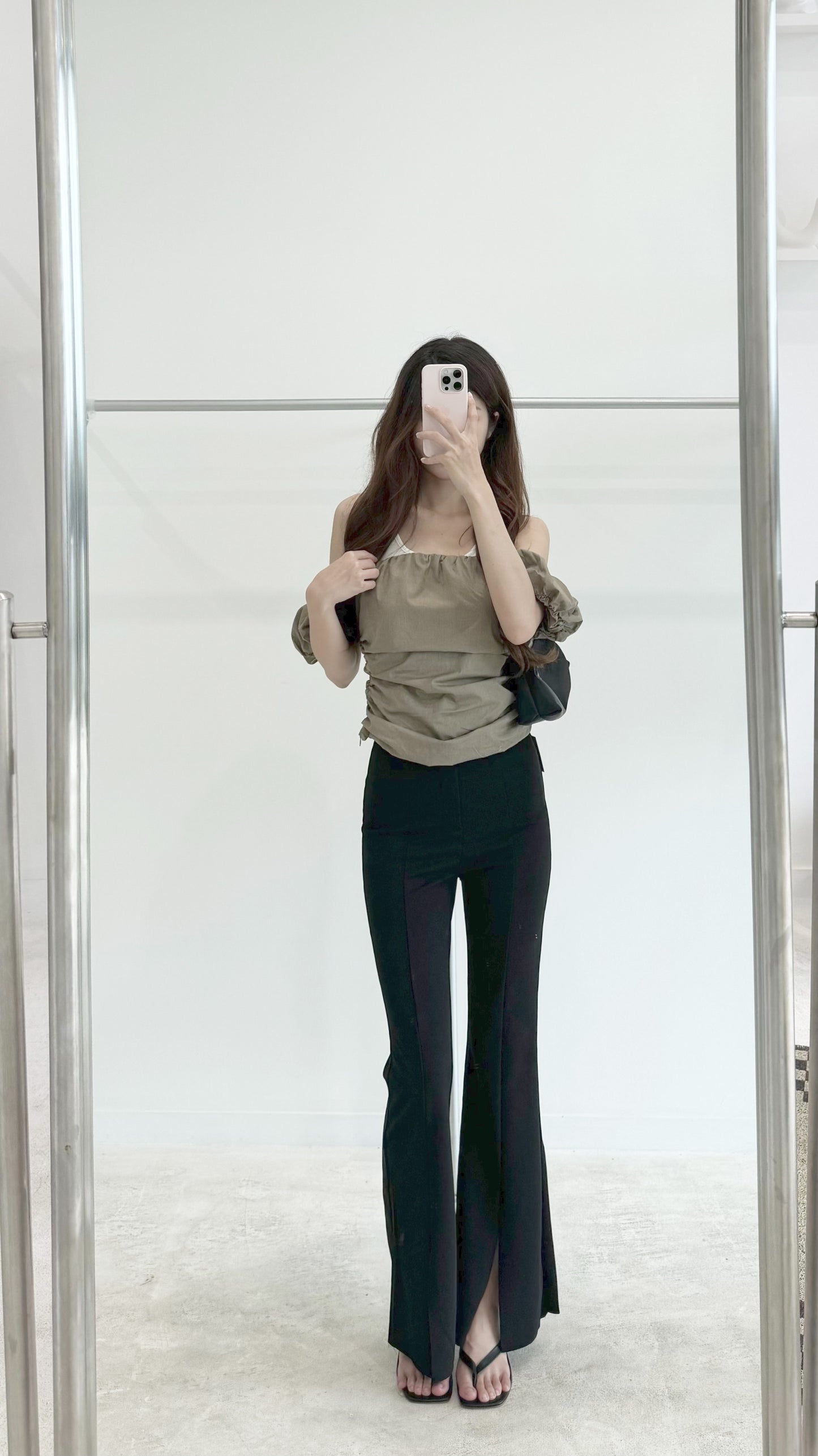 Color contrast fake two short sleeves