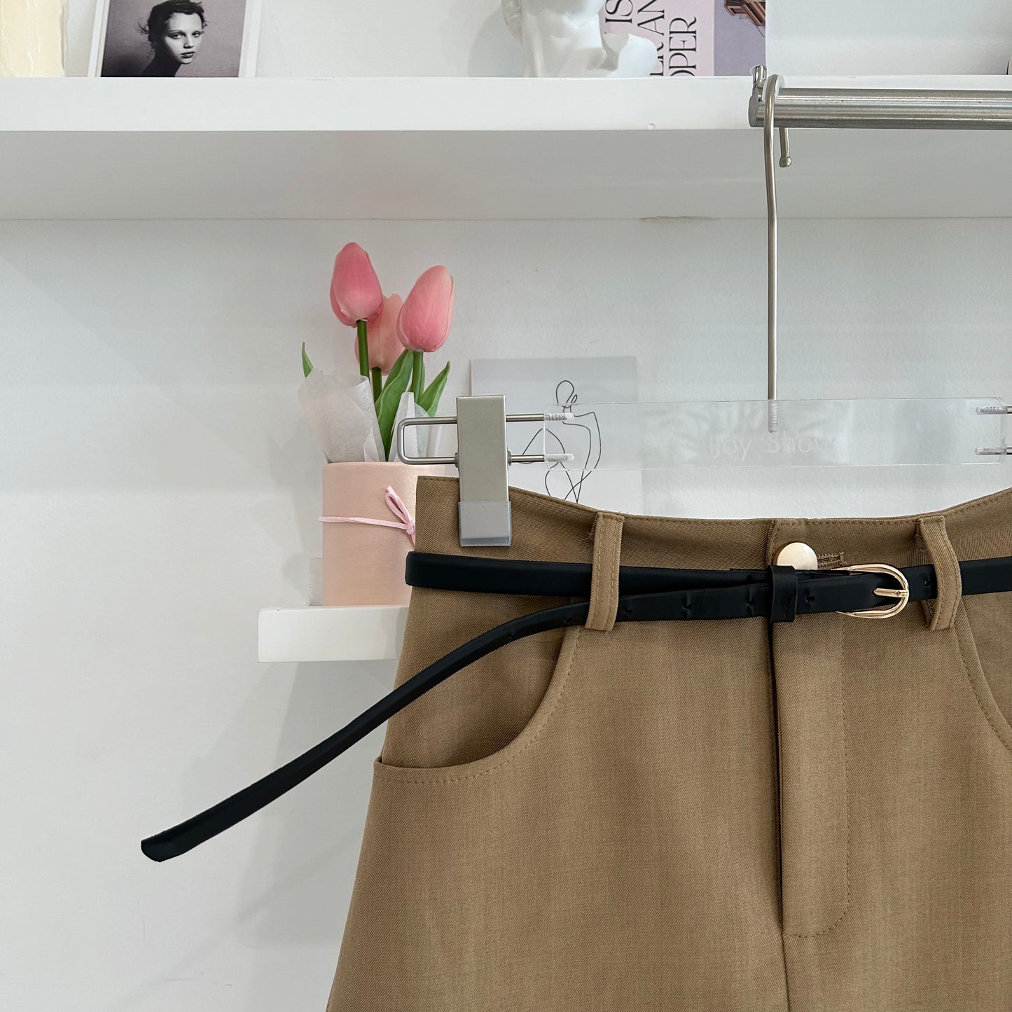 A-line skirt with belt