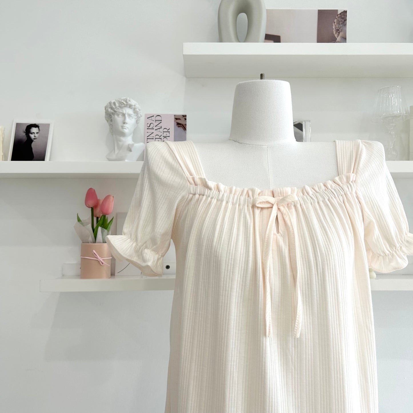 Solid color lace pajama set