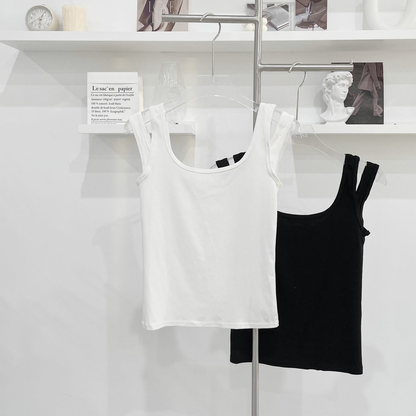 Spaghetti Strap Stretch Tank Top