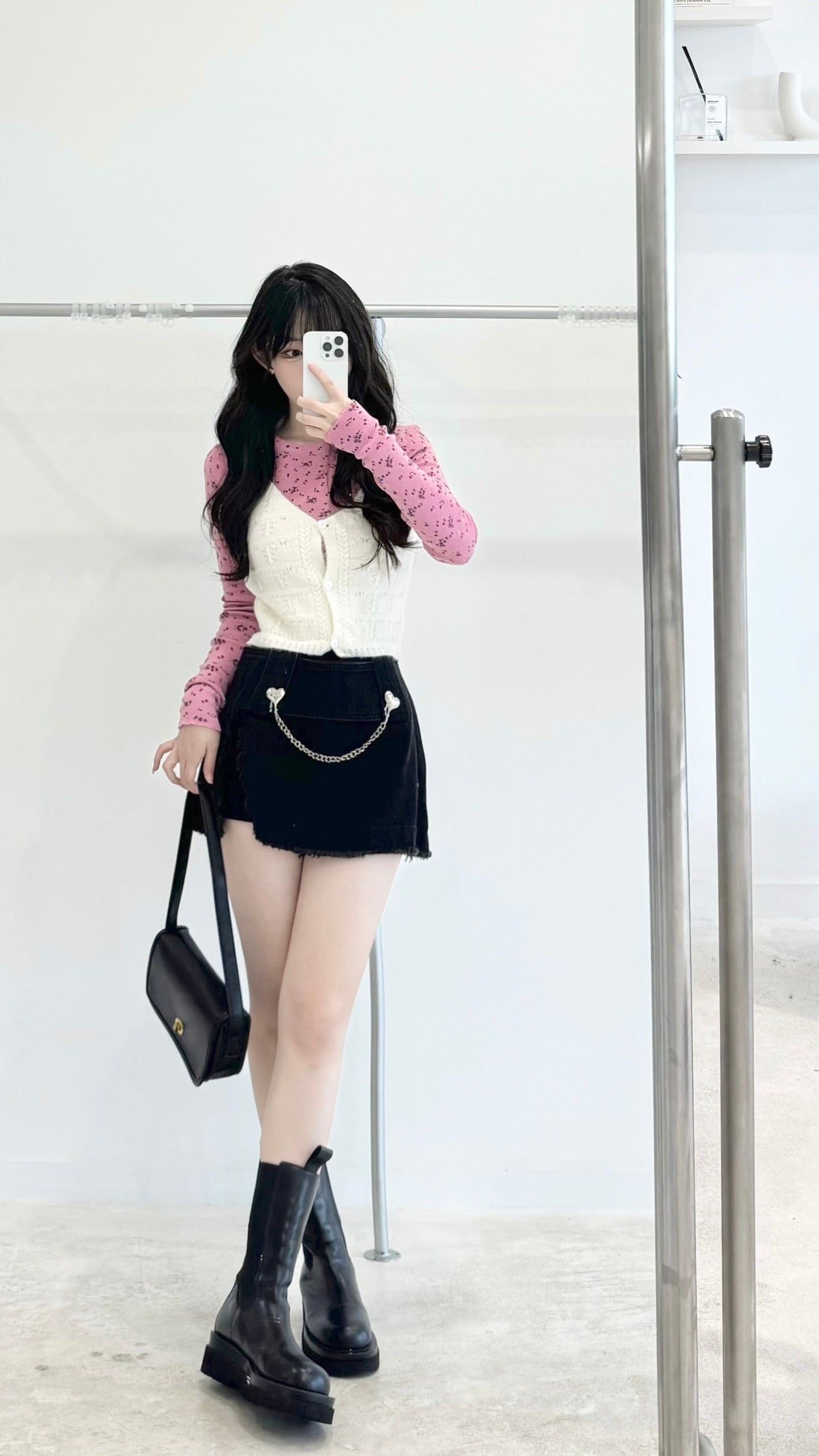 Floral waistcoat two-piece set