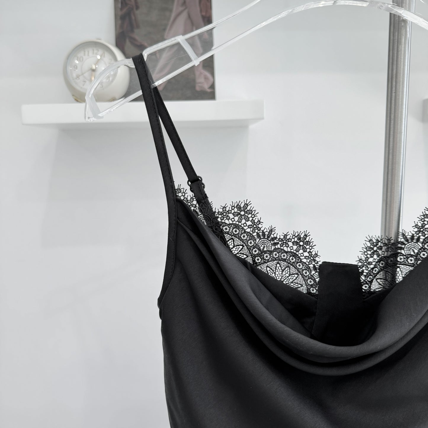 Lace slit halter dress