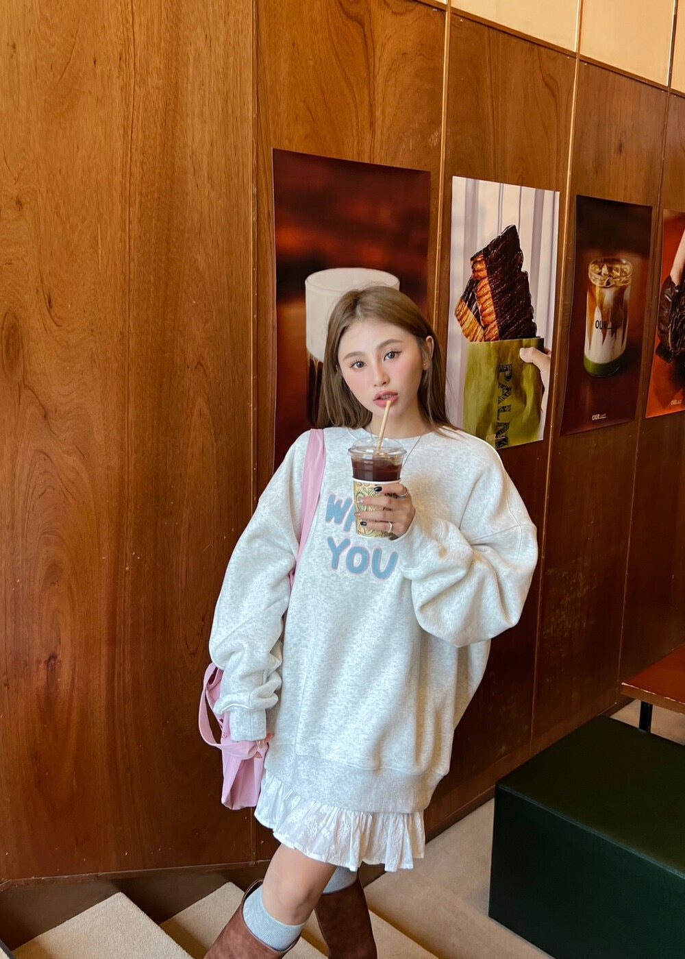 Letter Embroidered Sweatshirt