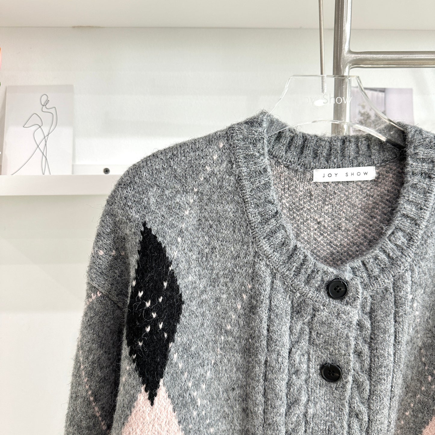Plaid Sweater Cardigan