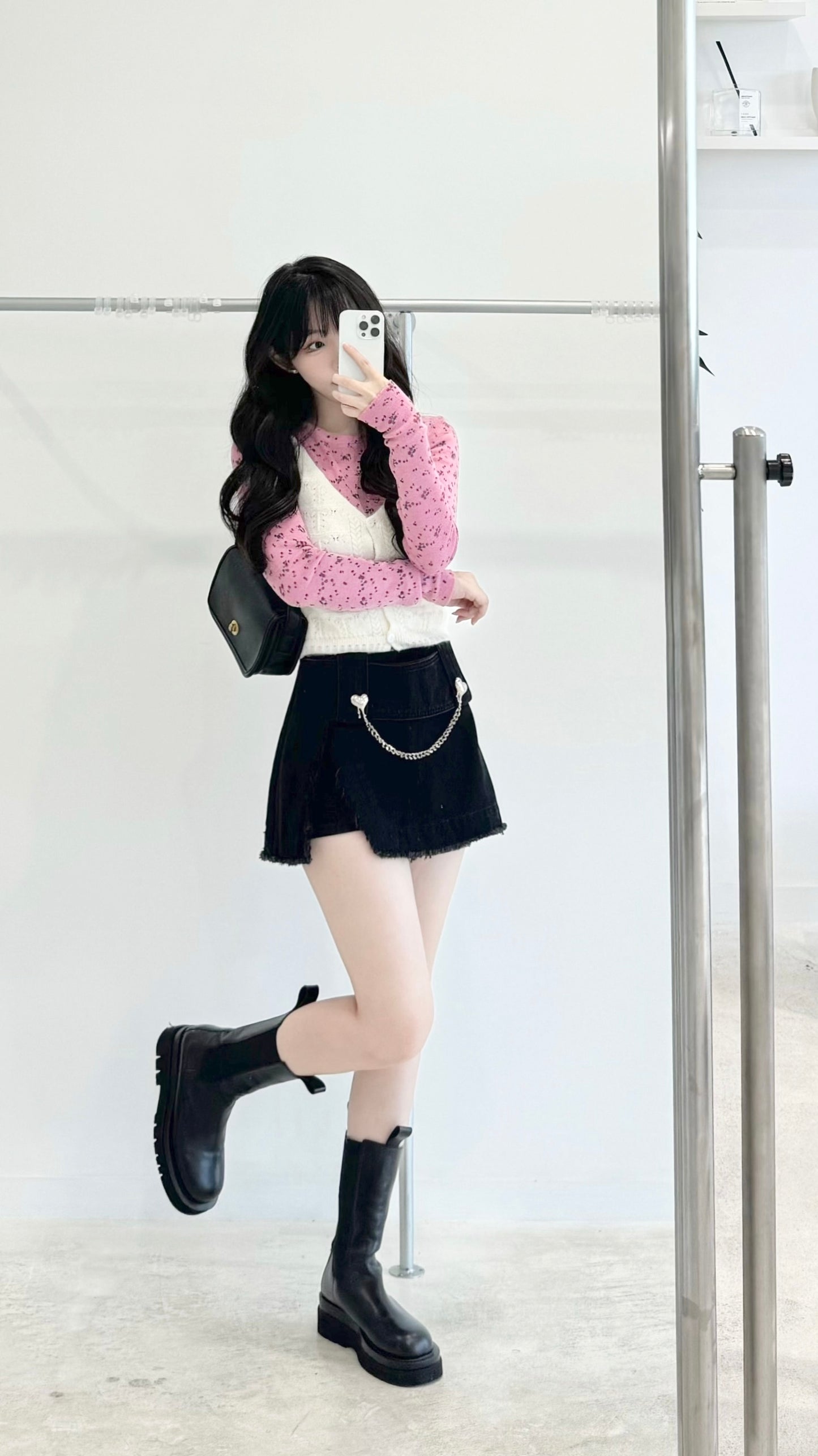 Floral waistcoat two-piece set