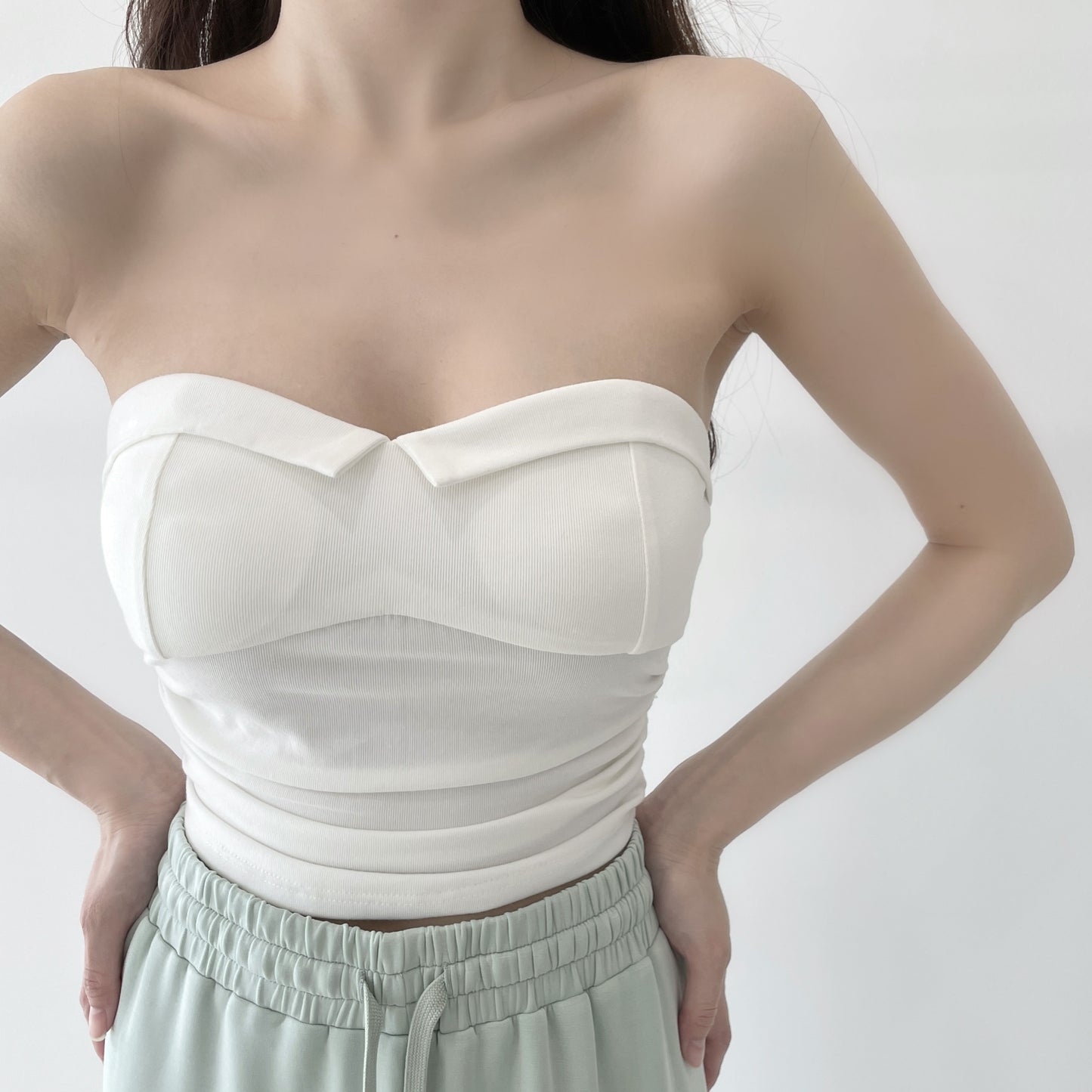 Elastic Bandeau Tank Top