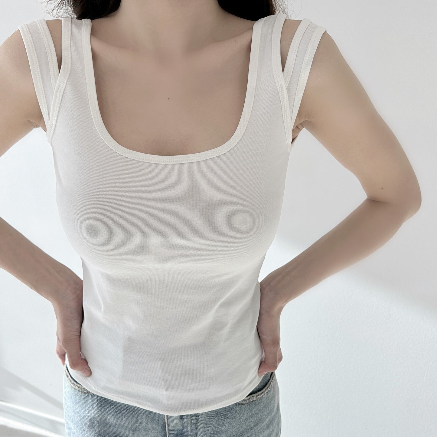 Spaghetti Strap Stretch Tank Top