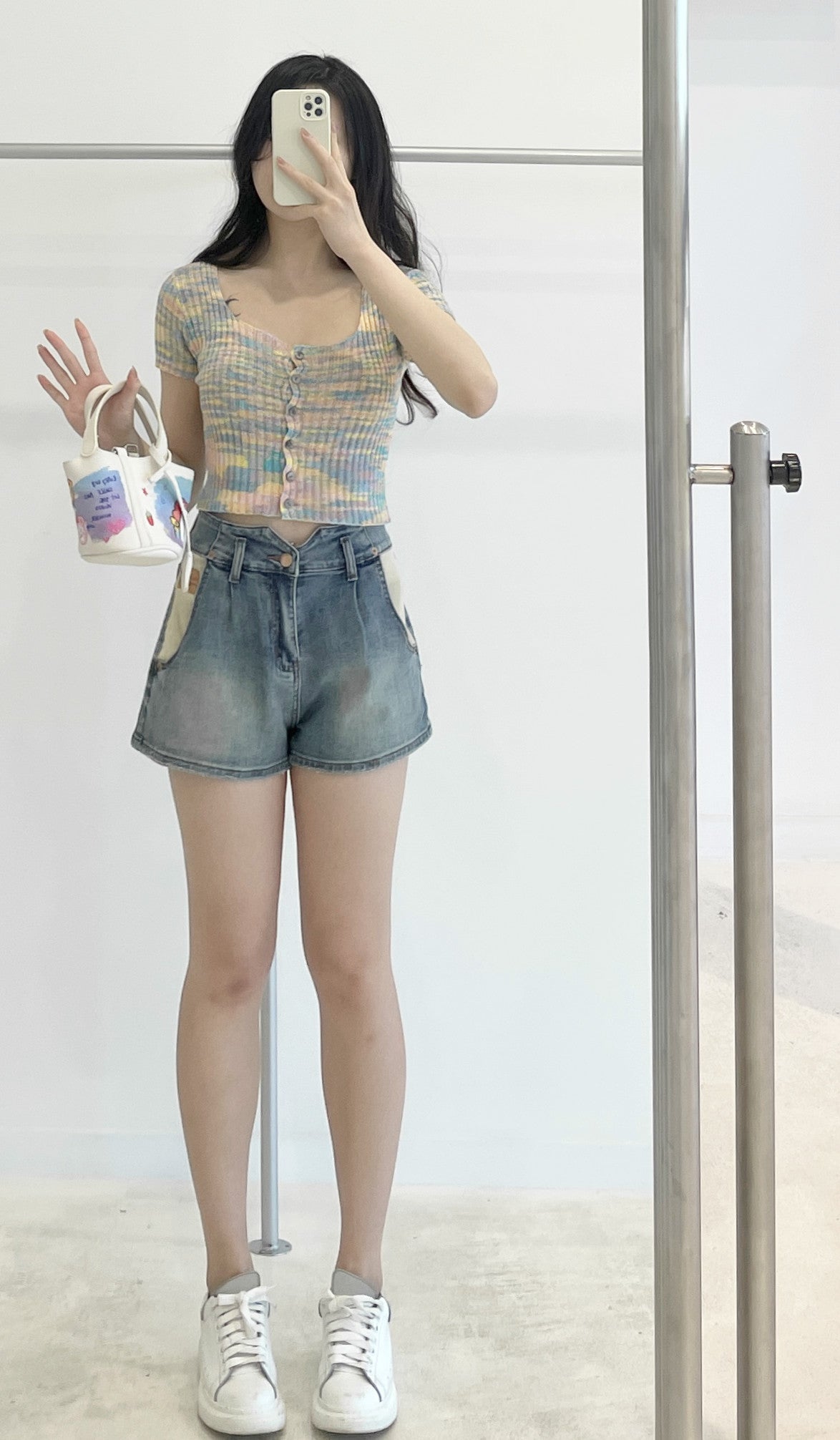 stretch knit short sleeve