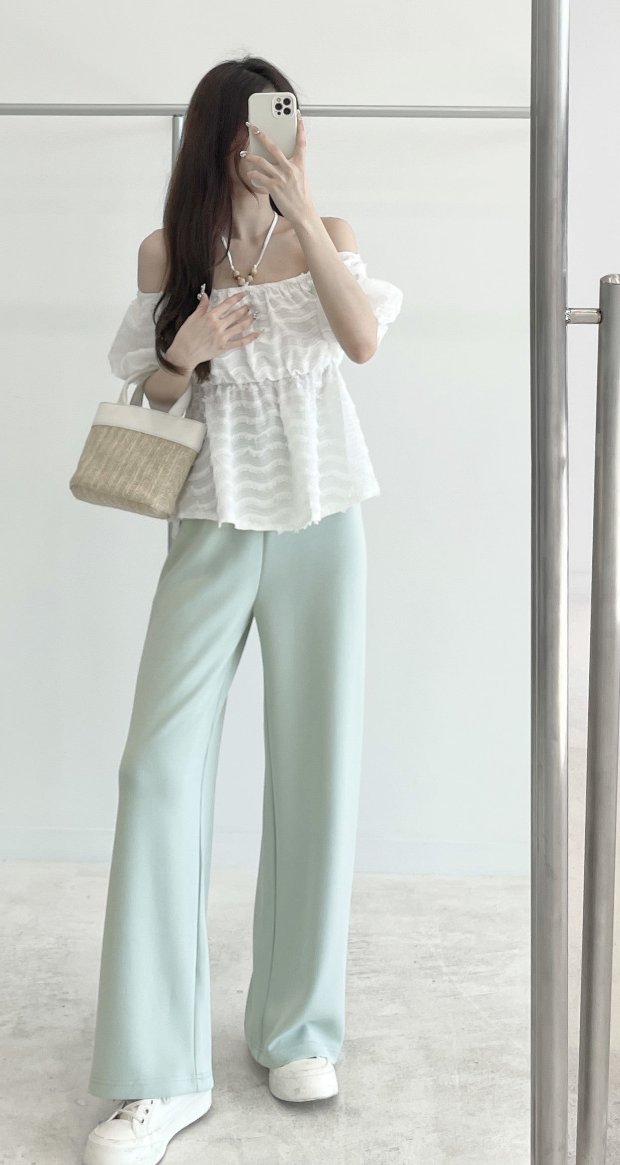 halter-neck short-sleeve top