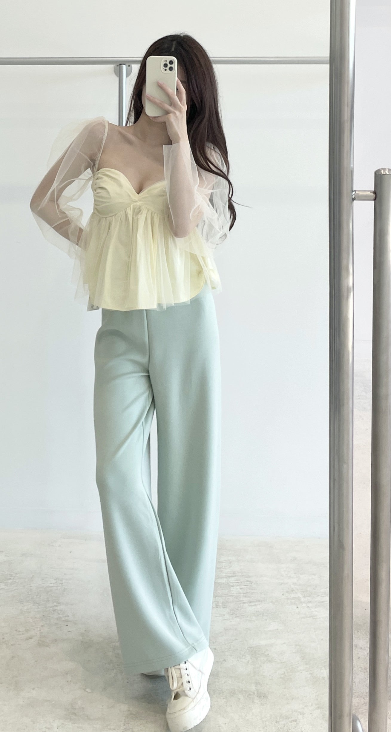 Detachable sleeve mesh short top