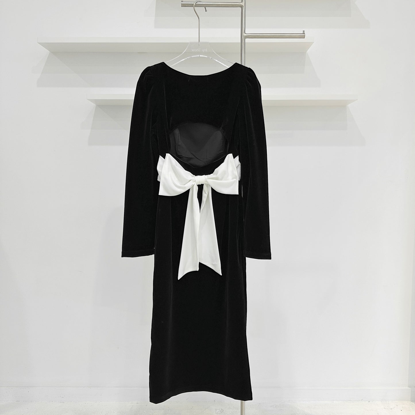 Velvet Bow Tie Dress