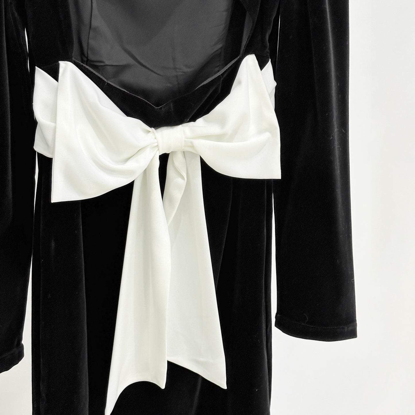 Velvet Bow Tie Dress
