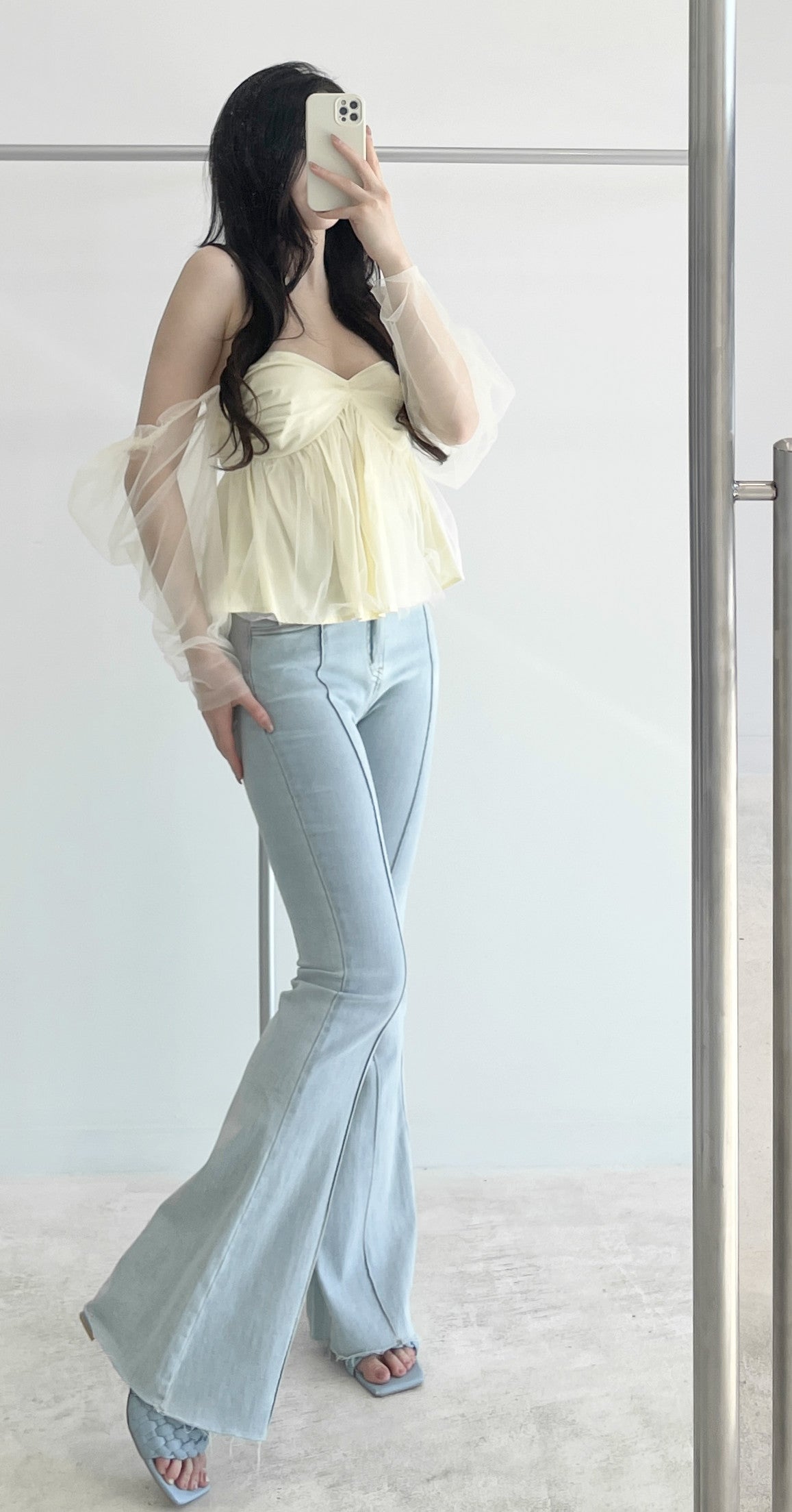 Detachable sleeve mesh short top