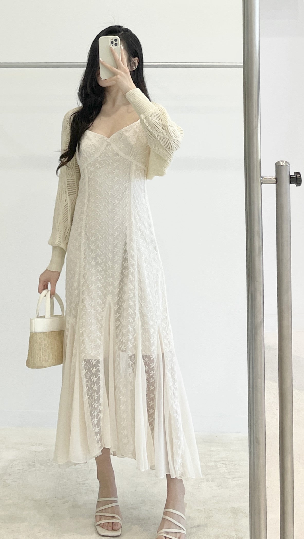 Lace mermaid halter dress