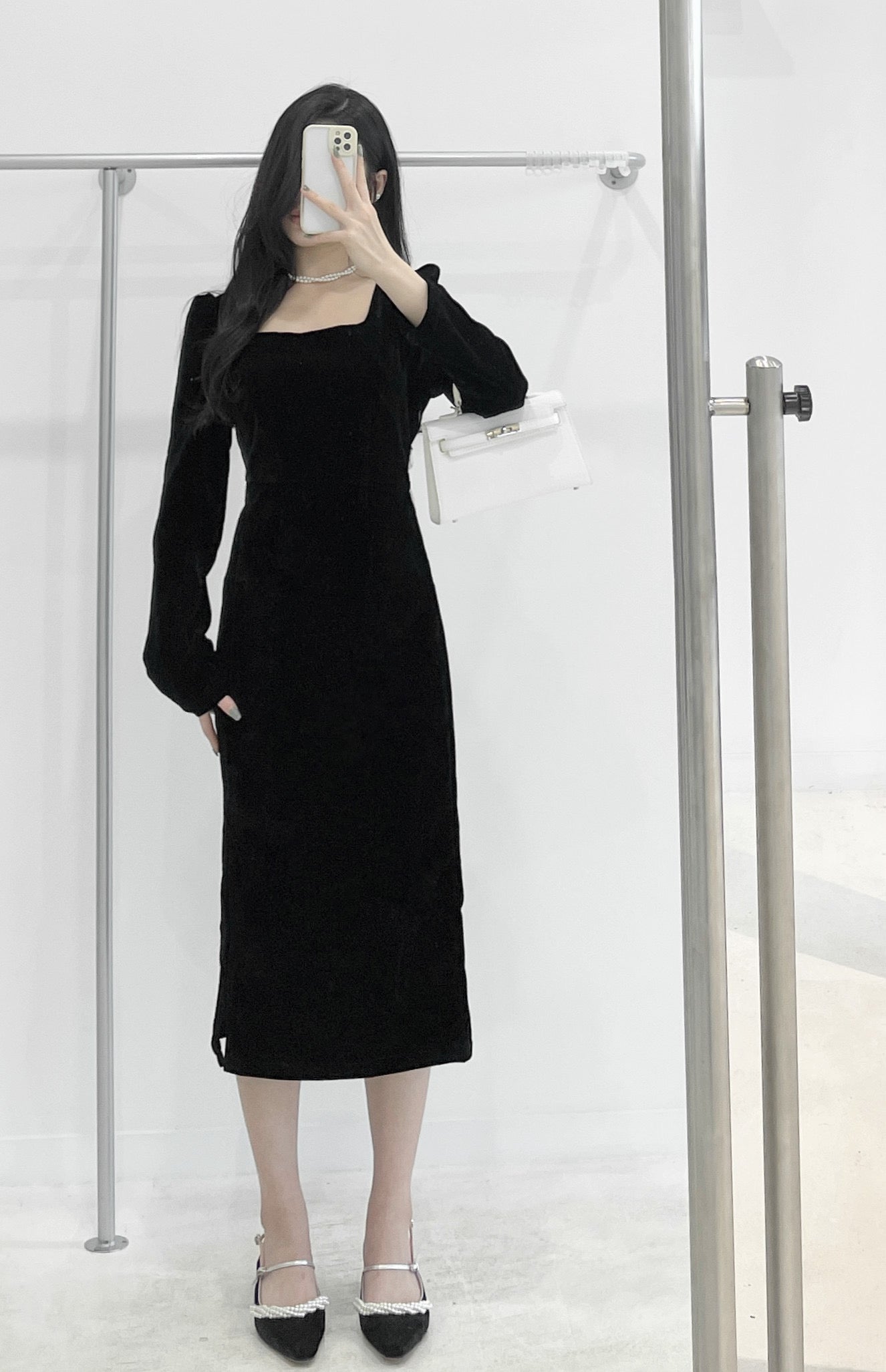 Velvet Bow Tie Dress