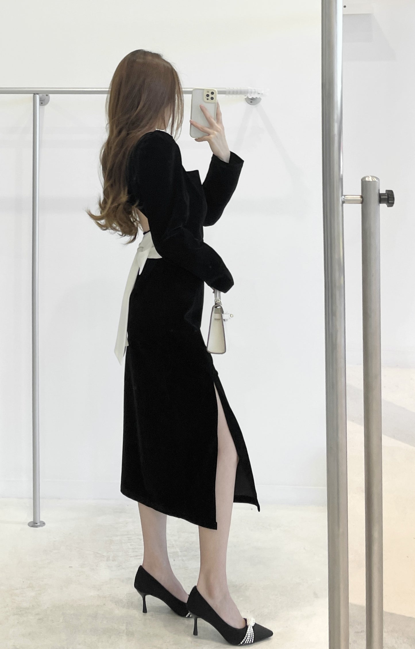 Velvet Bow Tie Dress
