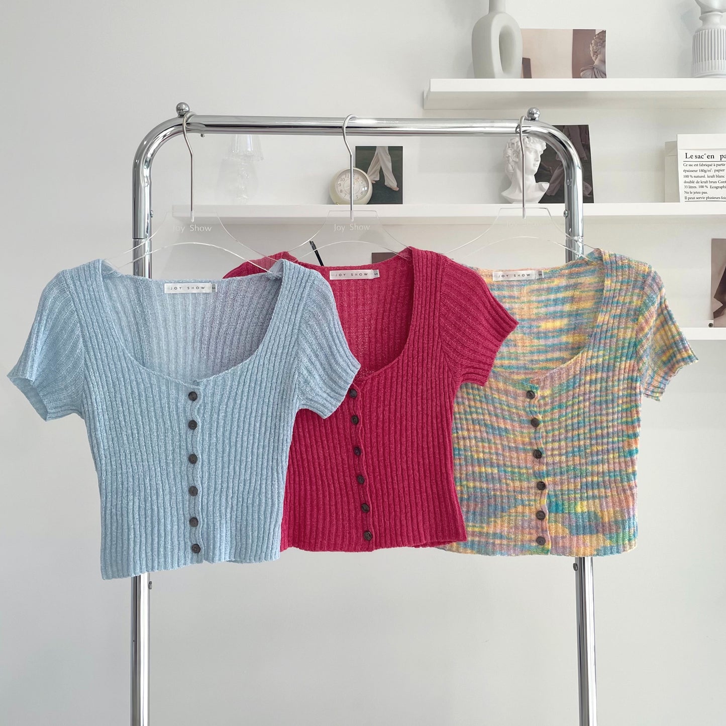 stretch knit short sleeve