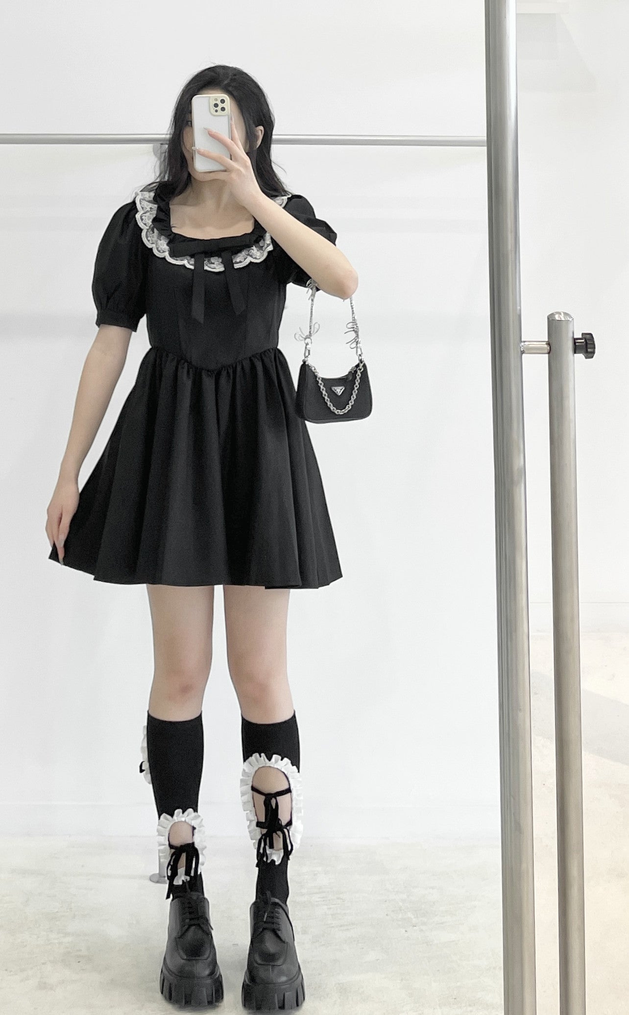 Collared Short-Sleeve Dress