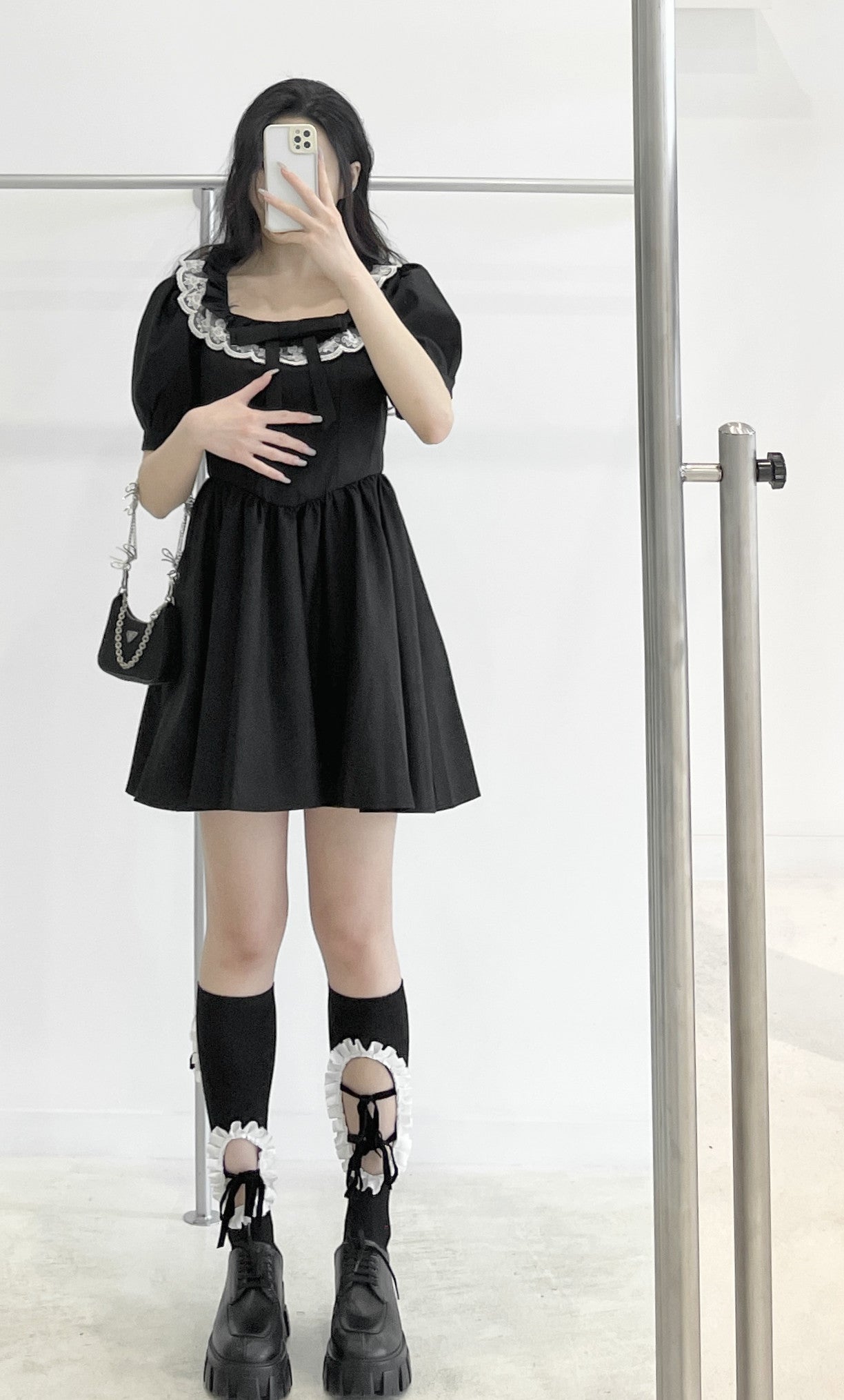 Collared Short-Sleeve Dress