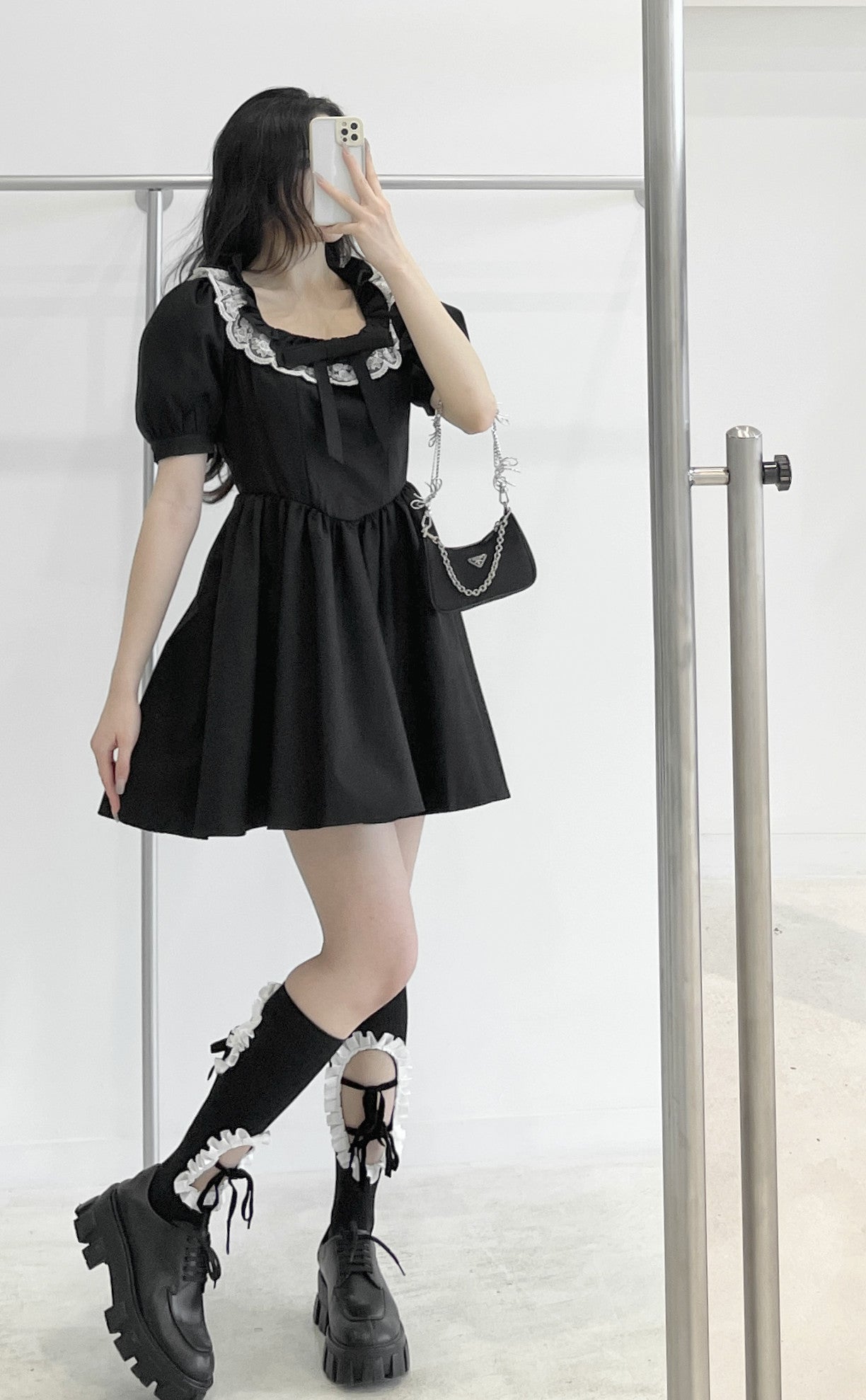 Collared Short-Sleeve Dress