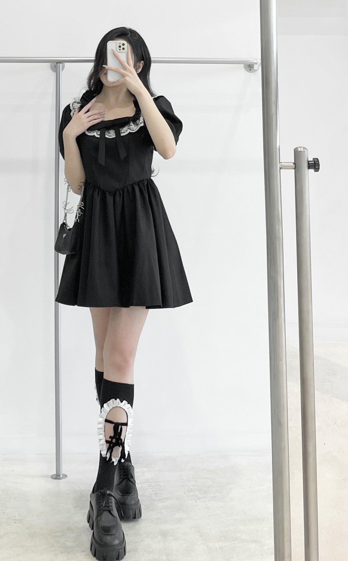Collared Short-Sleeve Dress