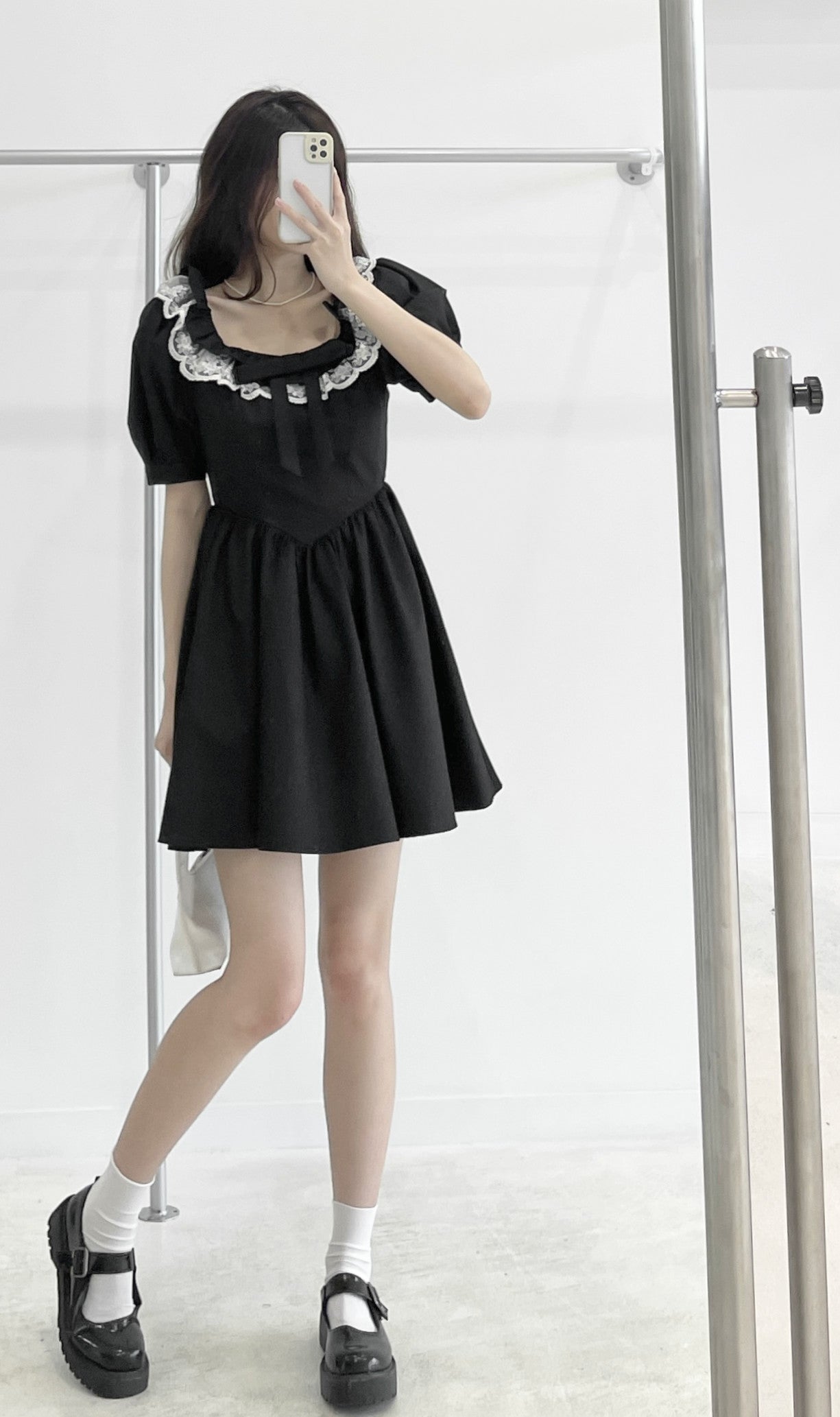 Collared Short-Sleeve Dress