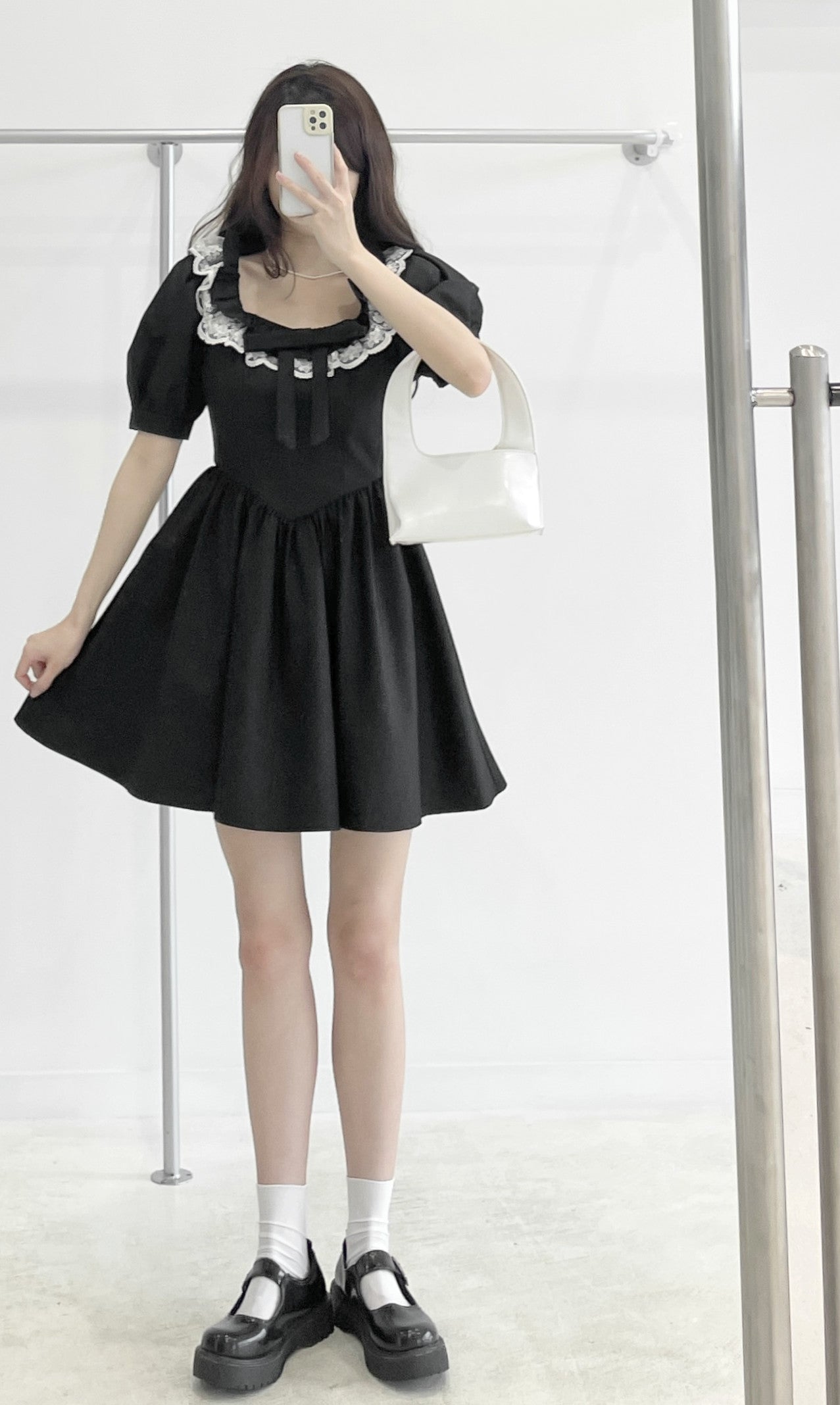 Collared Short-Sleeve Dress