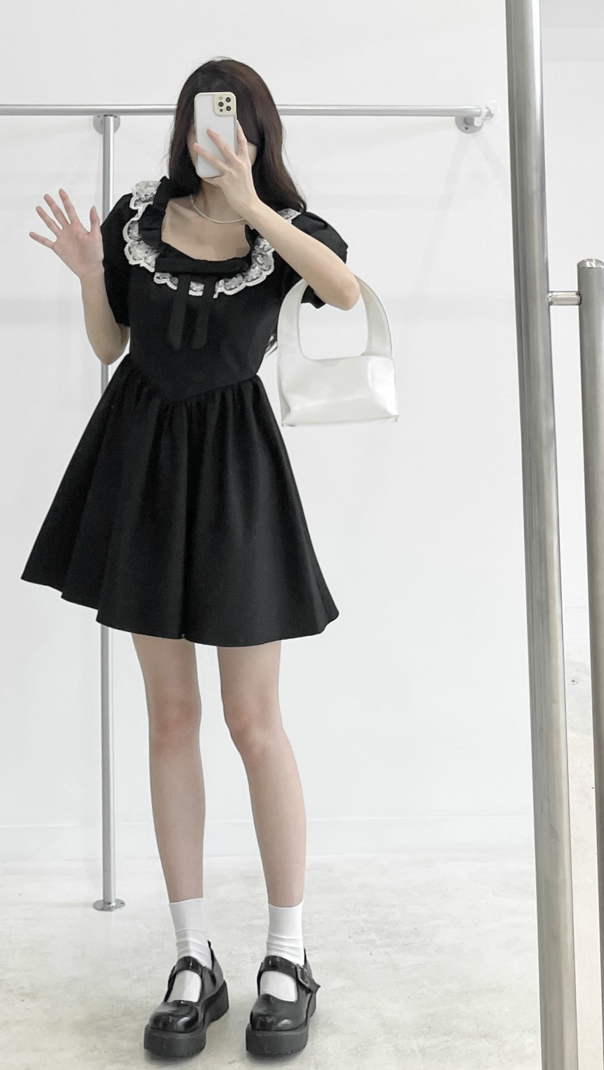 Collared Short-Sleeve Dress