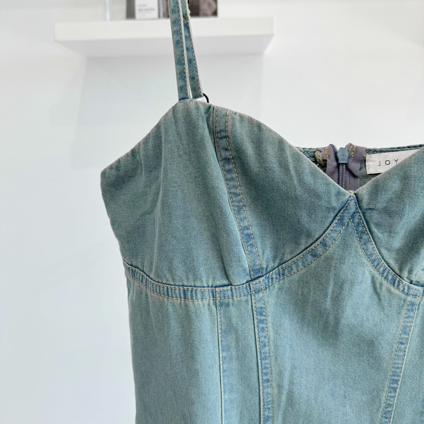 Denim overall dress