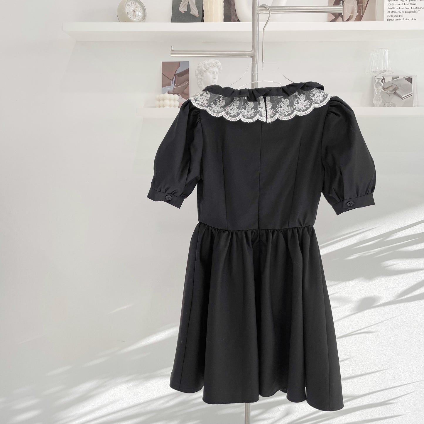 Collared Short-Sleeve Dress