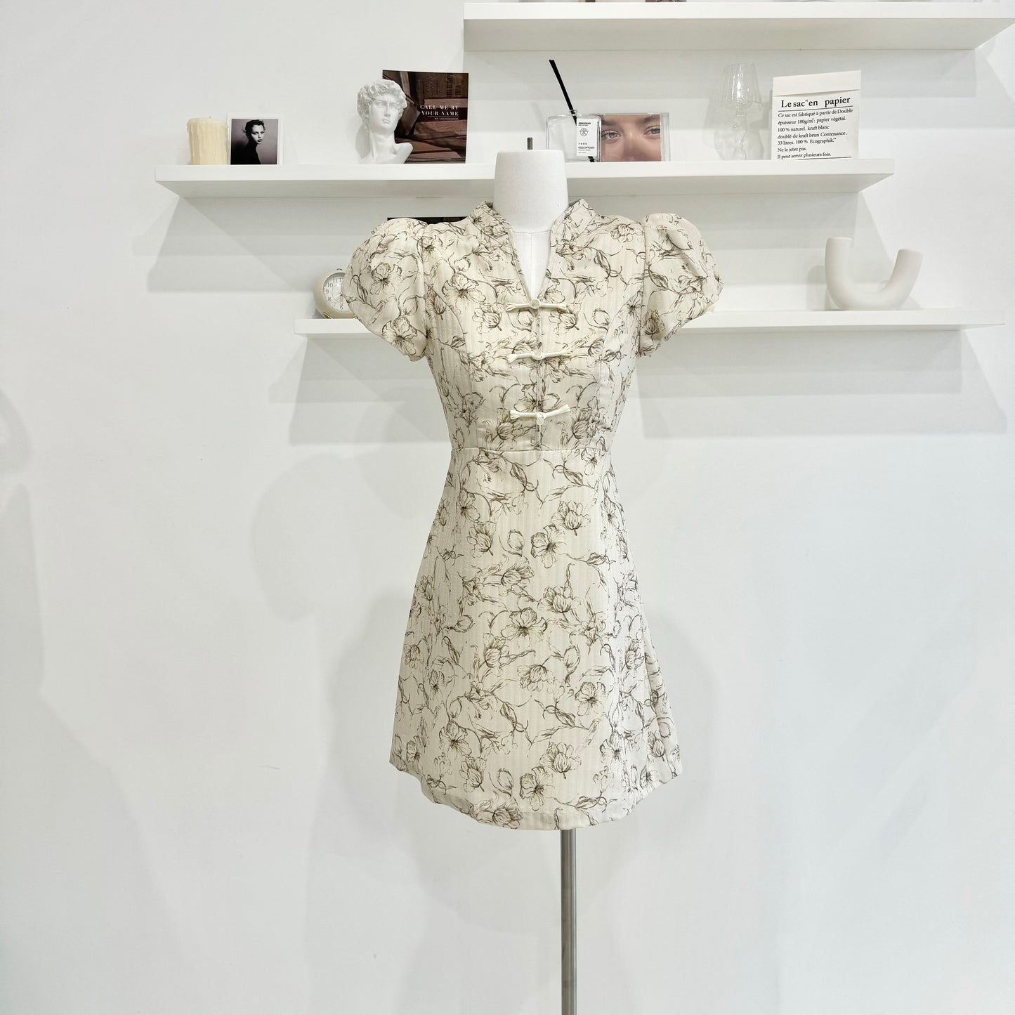 Puff Sleeve Chinese-style Qipao