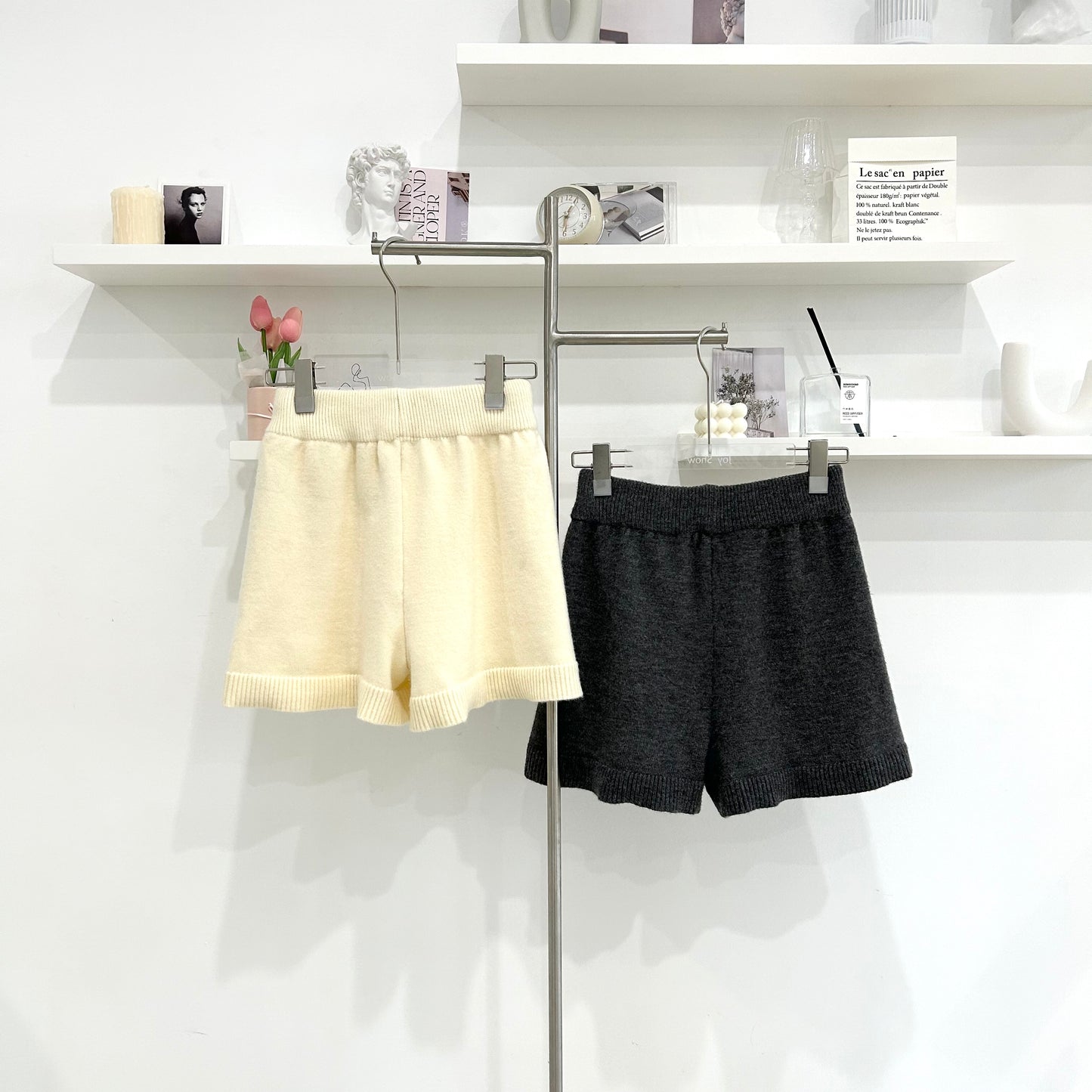 Knit Drawstring Shorts