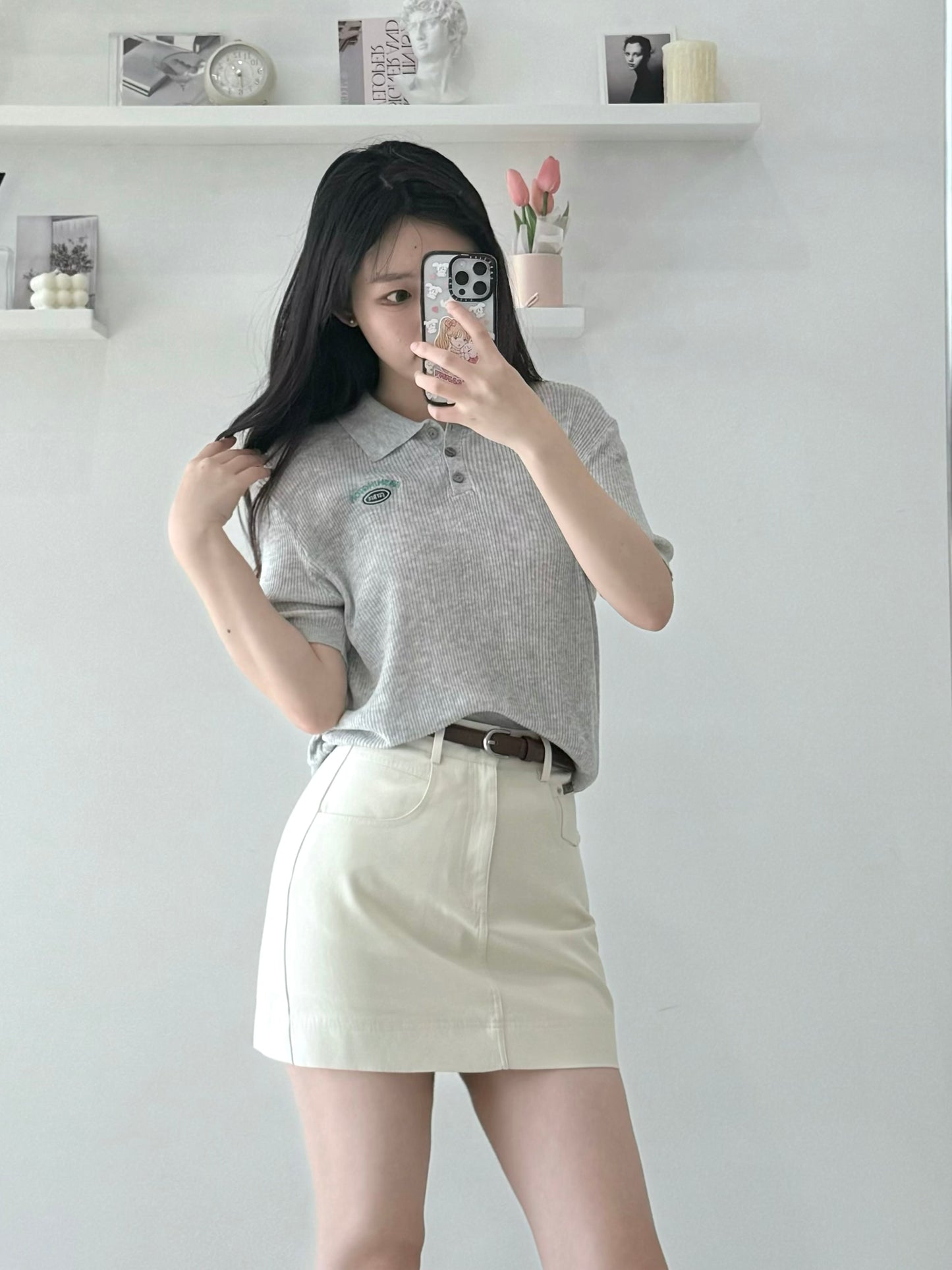 Belted Pencil Skirt Shorts