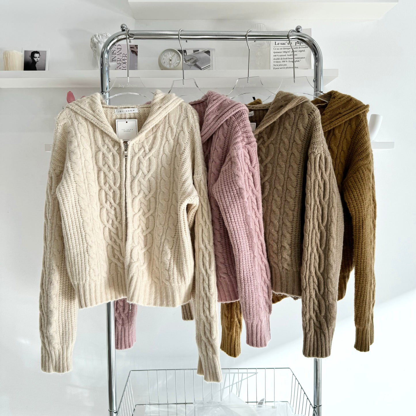 Hooded Knit Cardigan