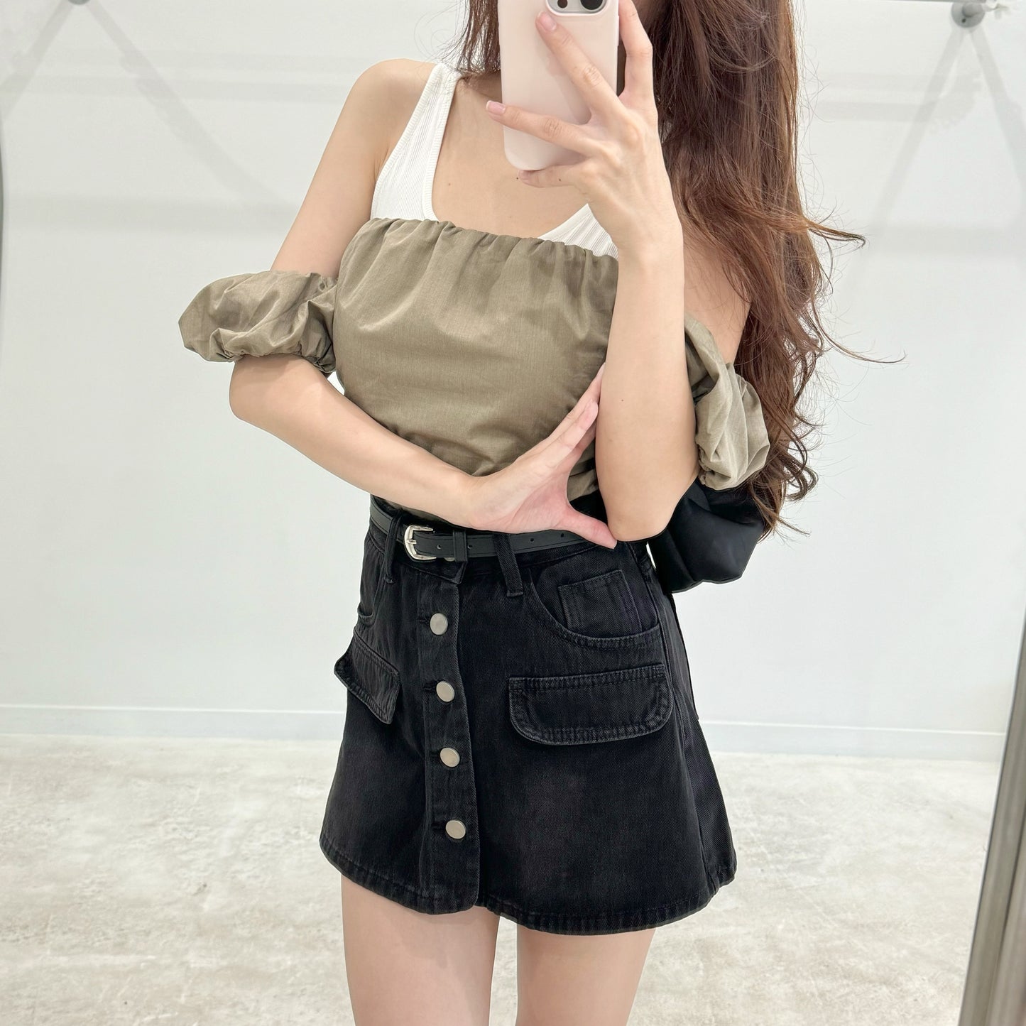 Belt breasted culottes